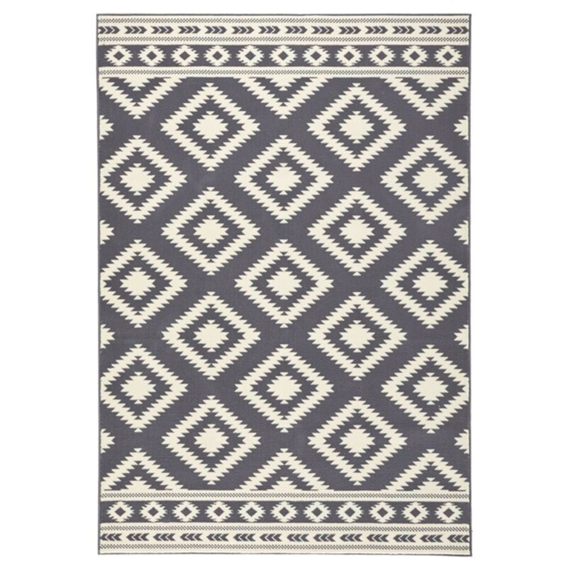 Hanse Home,Ethno Grey Rug - RRP £35.99 (HEHM1420 -17633/20)