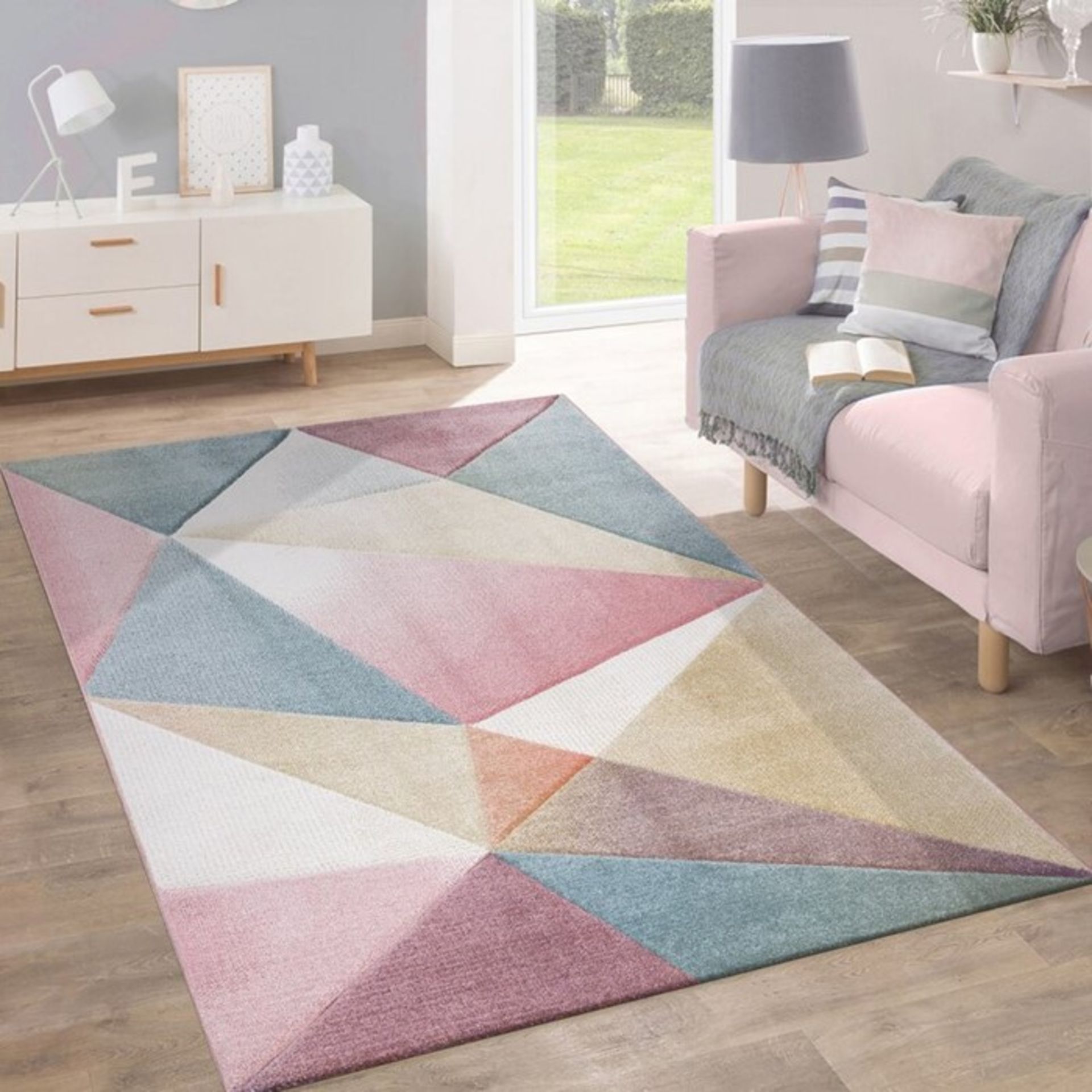 Norden Home Galloway Pink/Blue Rug (120x170cm)(ALAS6681 - 16851/43)