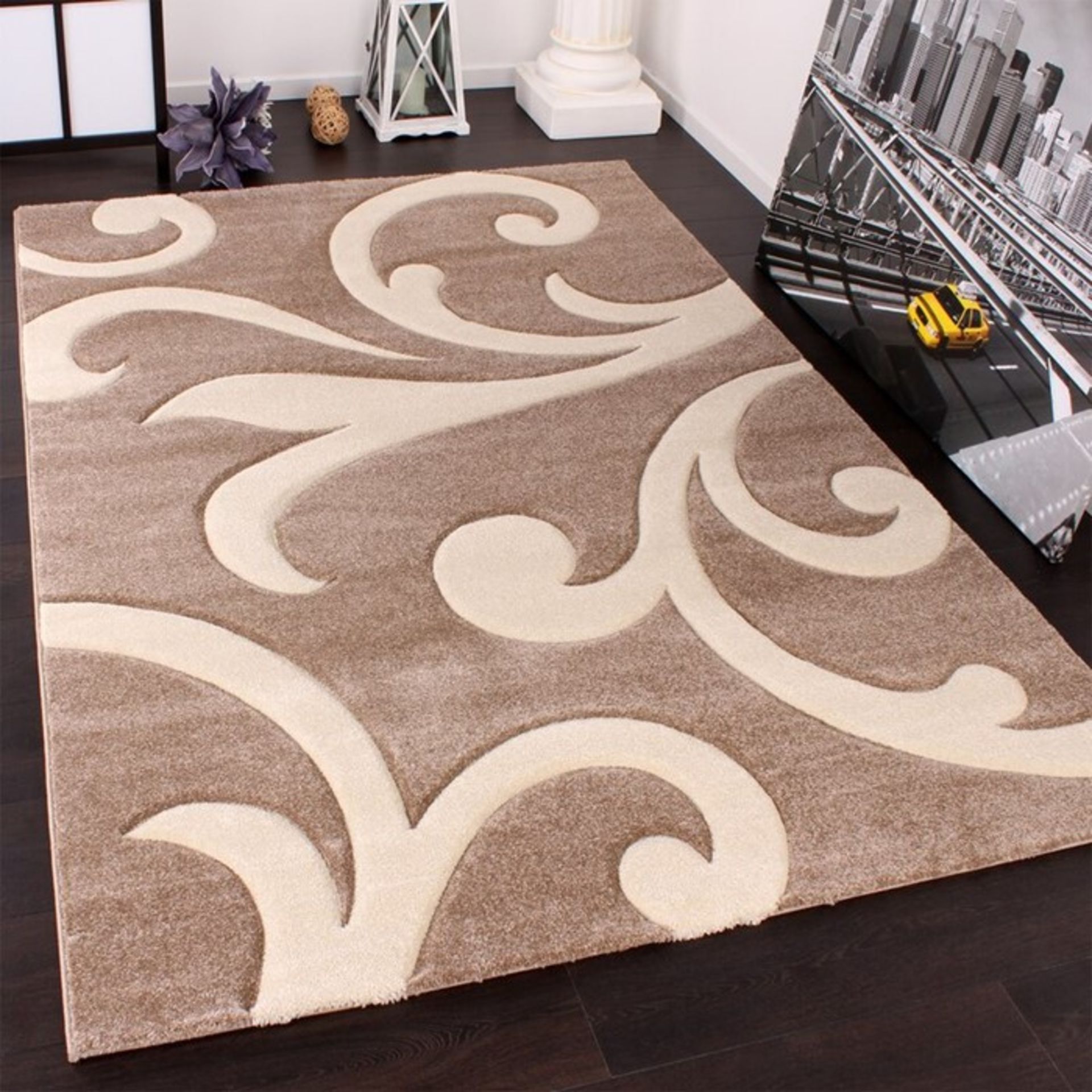 Longweave,Elianna Beige/Cream Rug - RRP £49.99 (80x150cm) (ALAS6382 -17633/26)