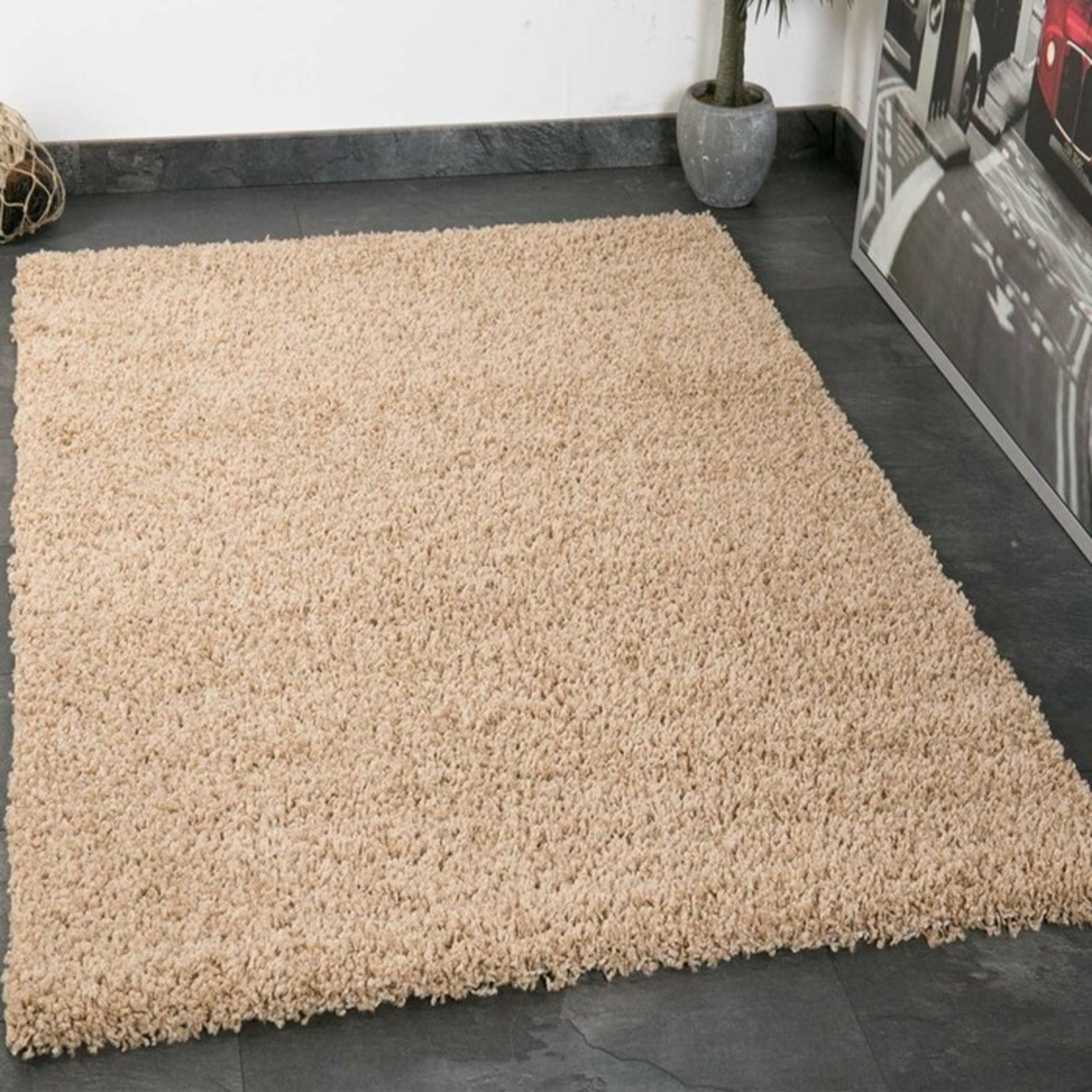 House Additions Prime Shag Beige Rug (HSU12127 - 16851/3)