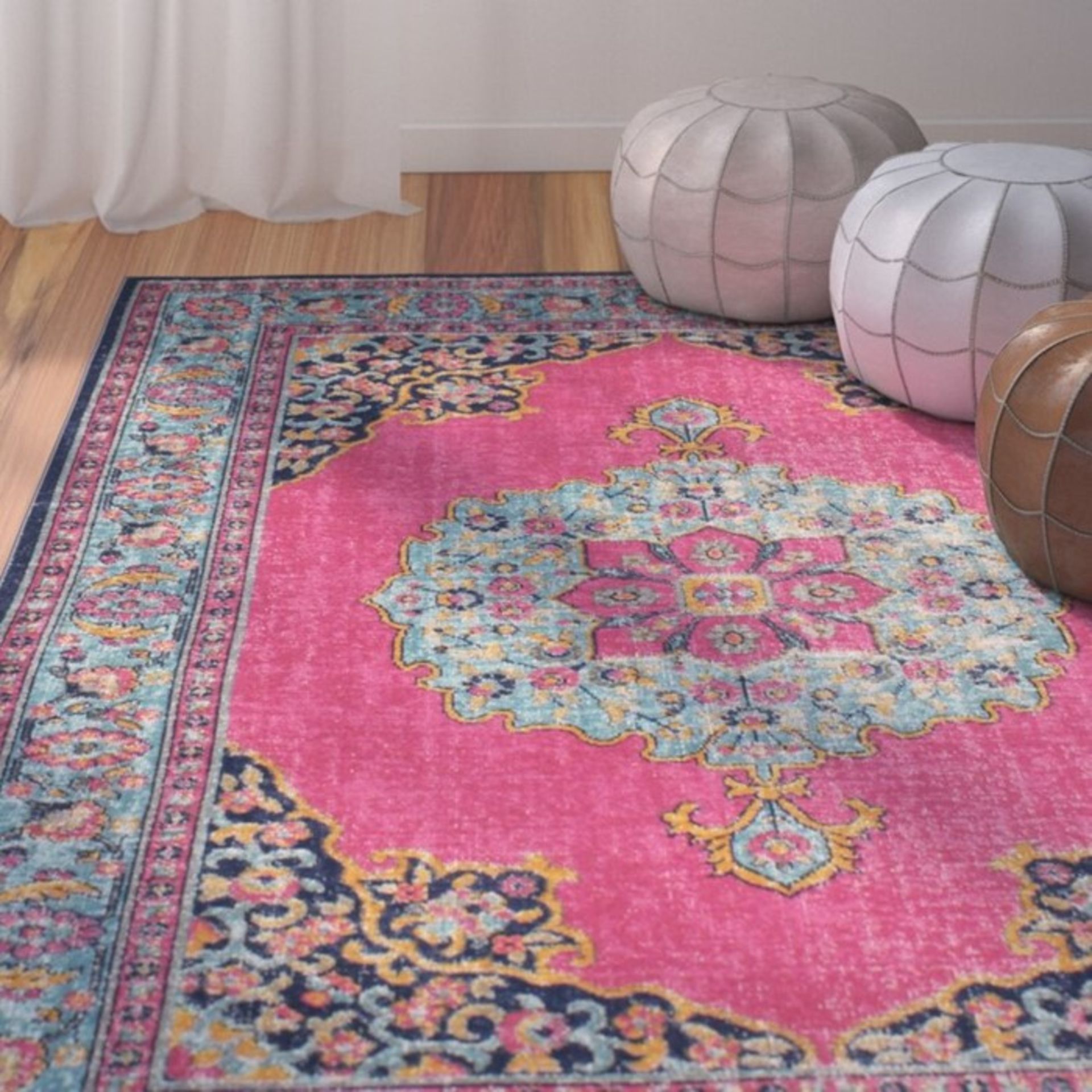 World Menagerie Ollert Pink/Blue Rug (U000903007 - 16851/13)