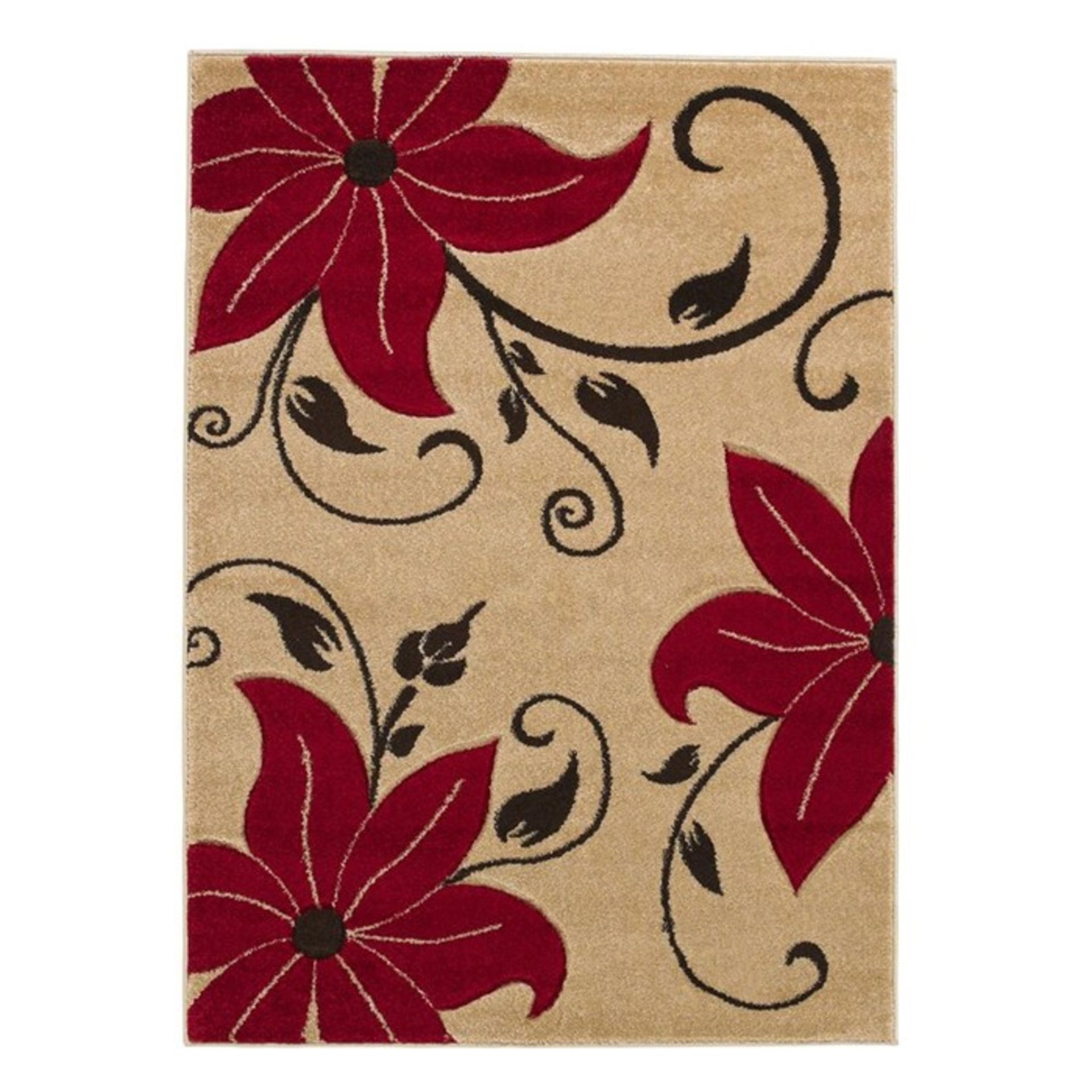 Mercury Row Mancuso Tan/Red Area Rug (120x170cm) (ANDM1829 - 16851/23)