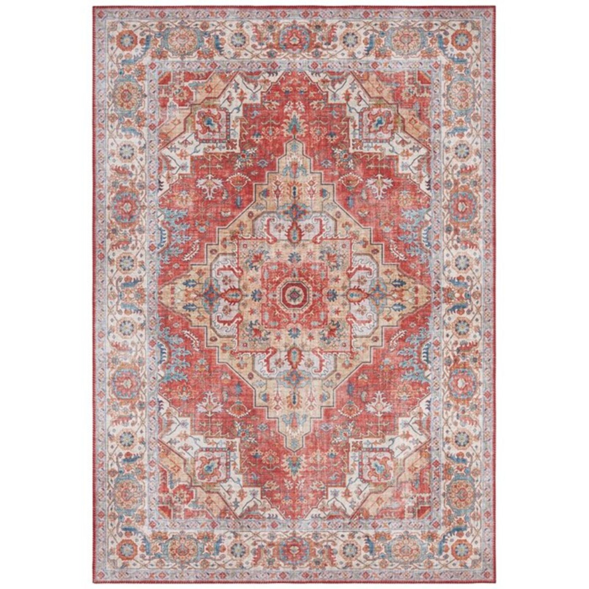 Nouristan,Sylla Tufted Brick Red Rug Rug Size: Rectangle 160 x 230cm RRP£123.99(H17228 - 1/8