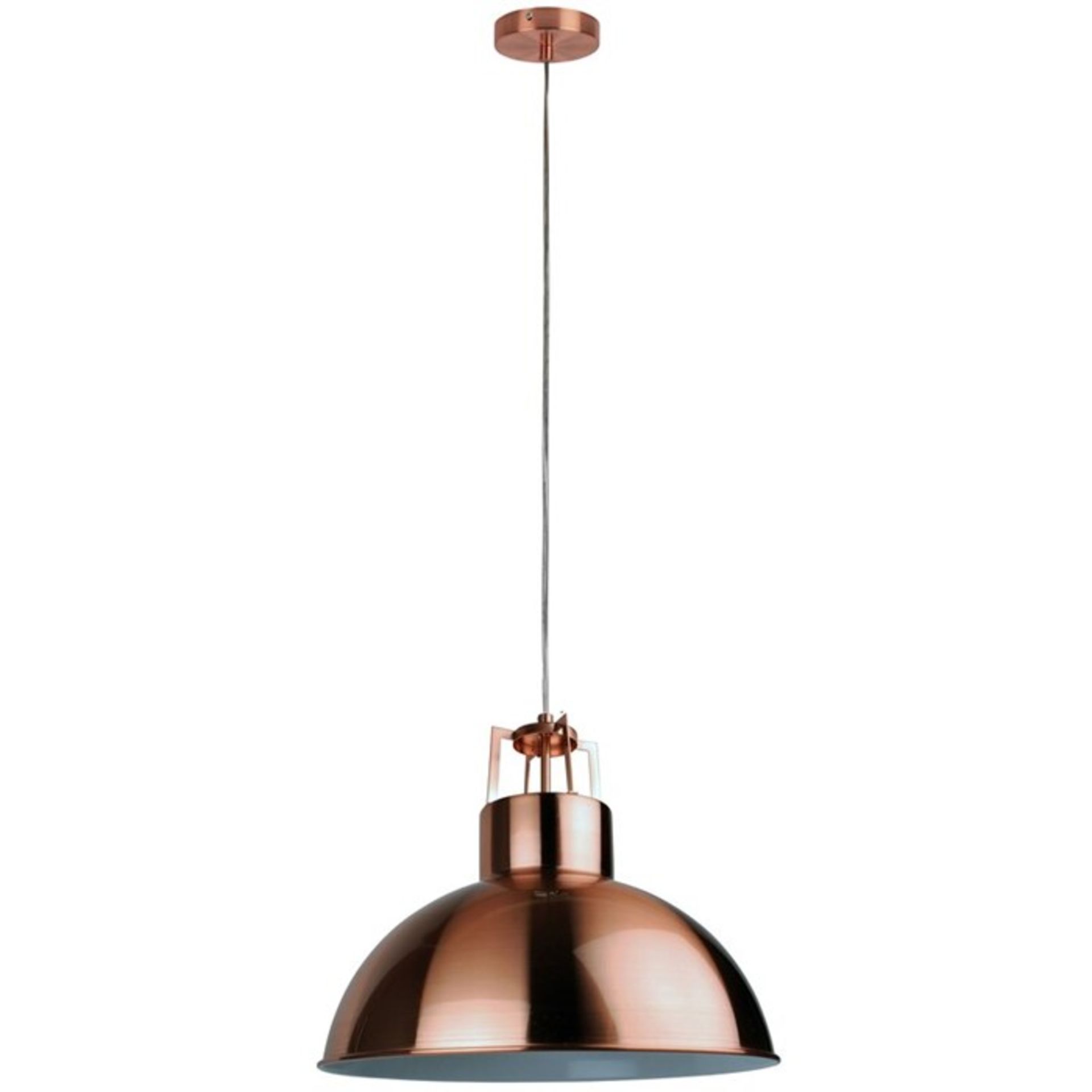 Pagazzi Lighting, Bankin 1-Light Dome Pendant (COPPER) - RRP £79.99 (OBSJ1085 - 9854/4) 5D