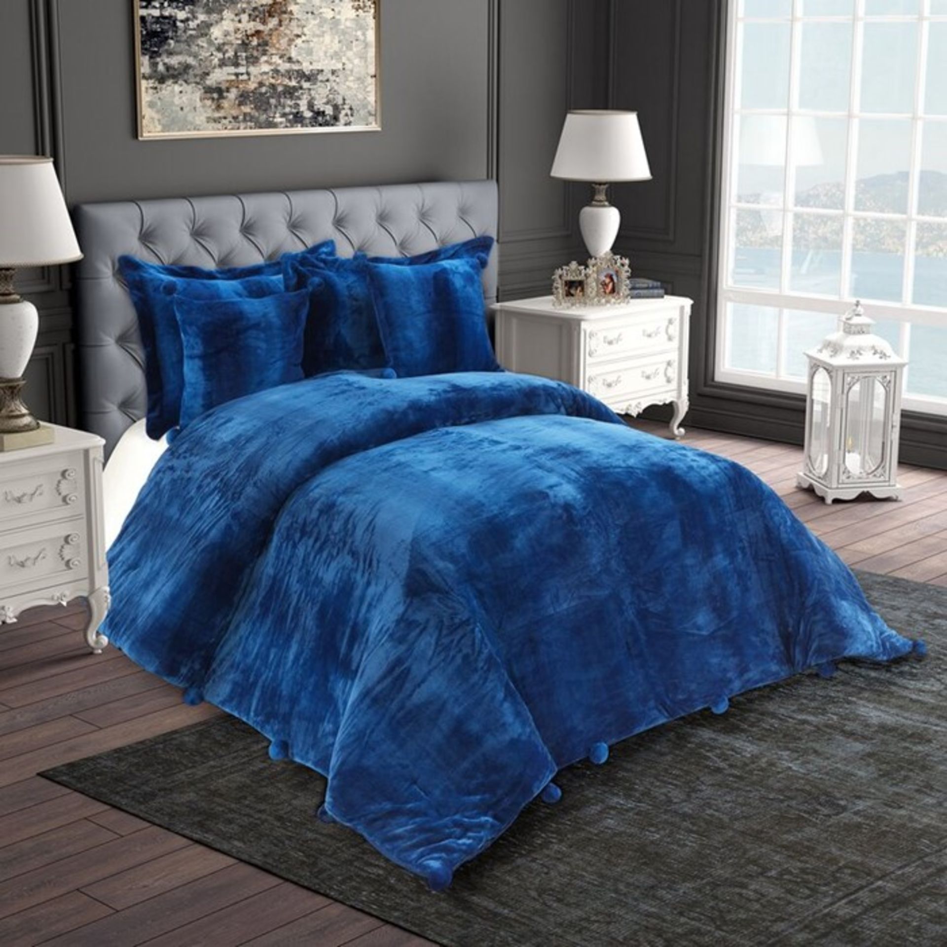 Symple Stuff, Stanley Bedspread Set Size: W255 x L225cm, Colour: Purple - RRP £48.49 (DKBI1287.