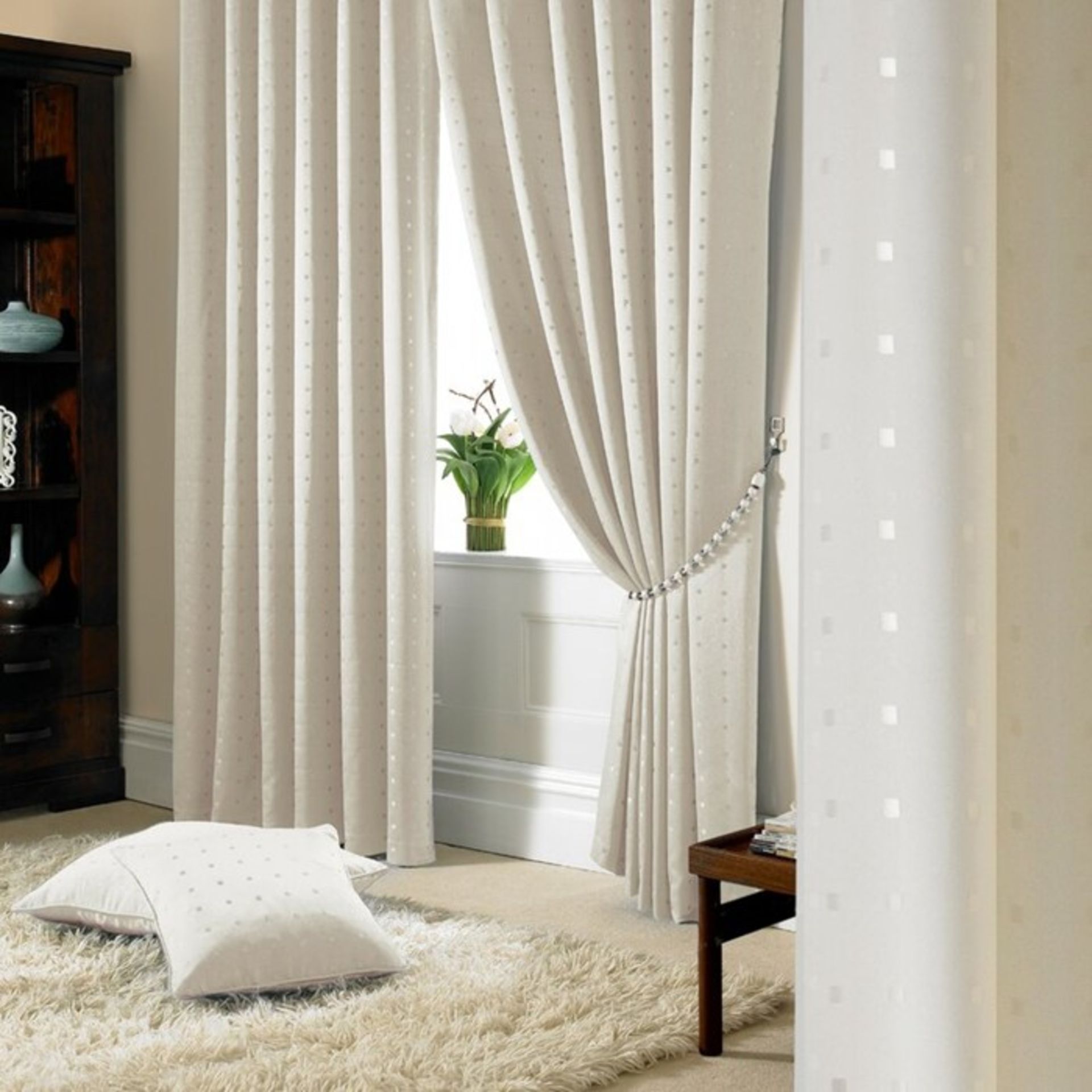 Marlow Home Co., Keaton Madison Pencil Pleat Room Darkening Curtains (CREAM)(168X229CM) - RRP £46.01