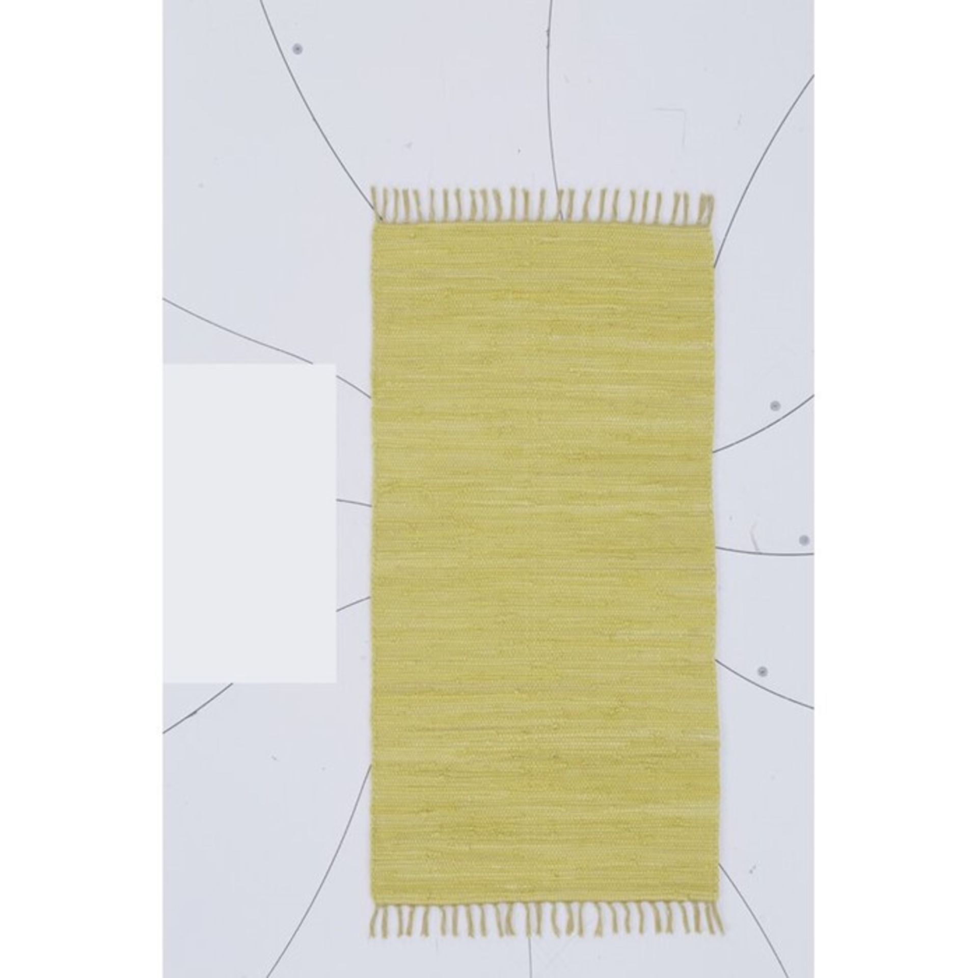 Zipcode Design,Alba Handwoven Cotton Yellow Rug RRP -£62.99 (120x180) (19402/34 -RILY1218)