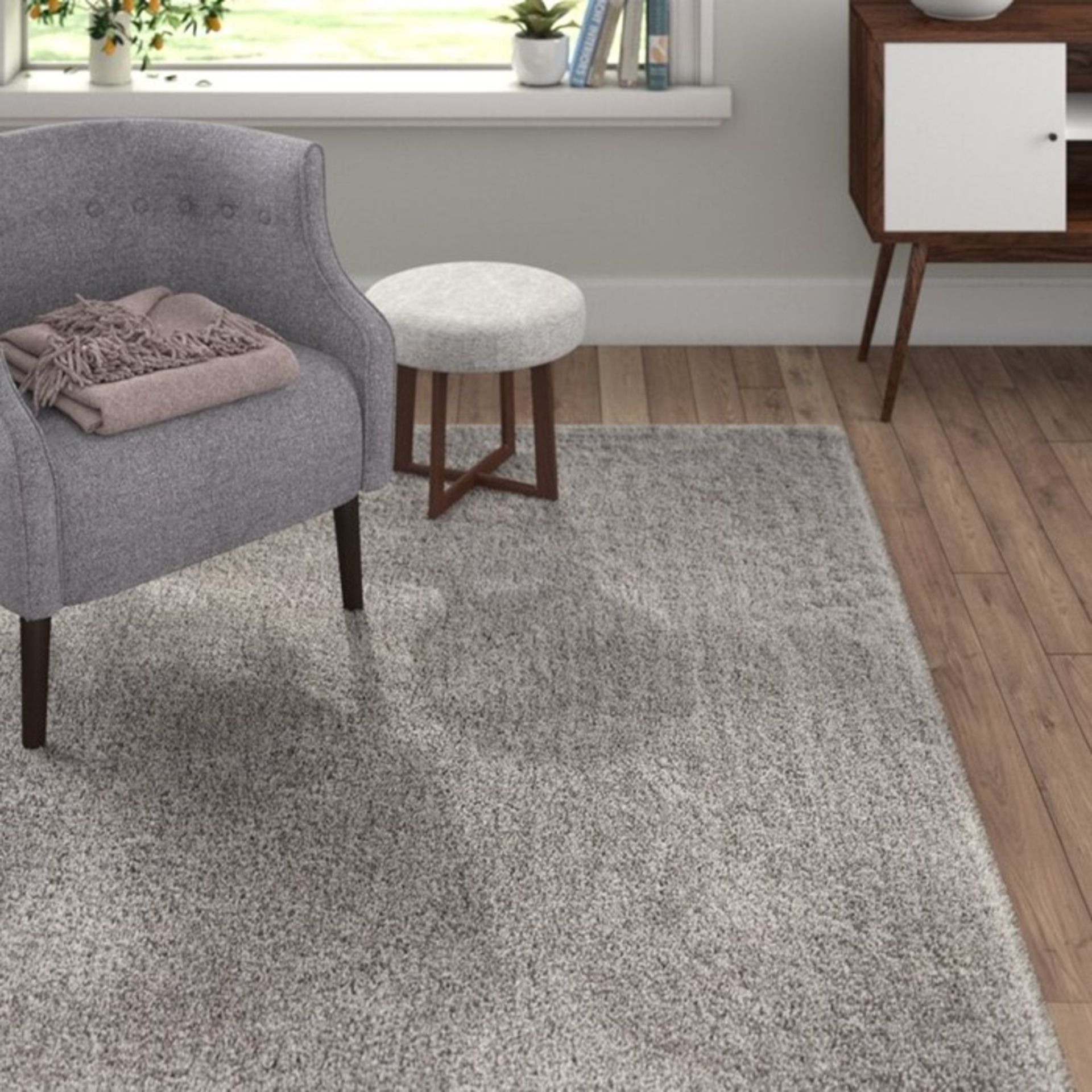 Hashtag Home,Haneul Grey Rug RRP -£79.99 (120x170) (19402/26 -MERW1761)