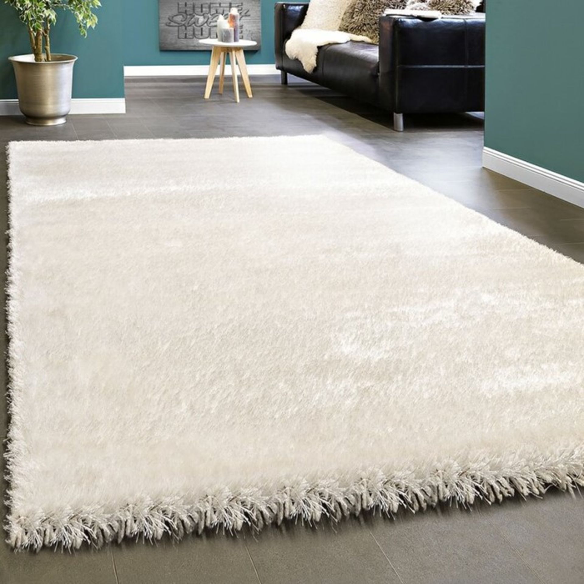 Longweave,Amabel Shag White Rug RRP -£20.99 (160x230) (12294/13 -ALAS6361)