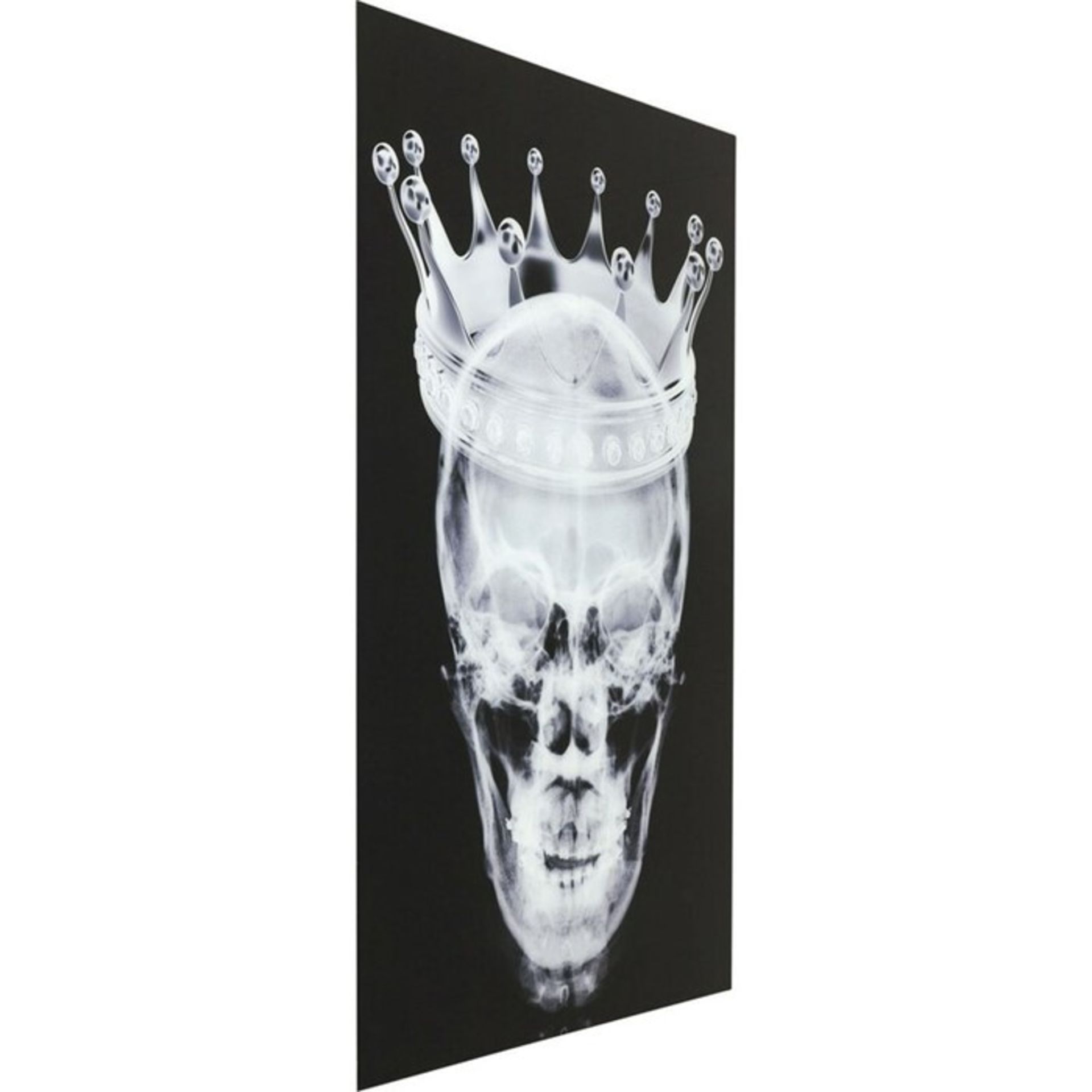 KARE Design, 'Crown Skull' Graphic Art on Glass - RRP £165 (LBHD2538 - 20931/11) 1END