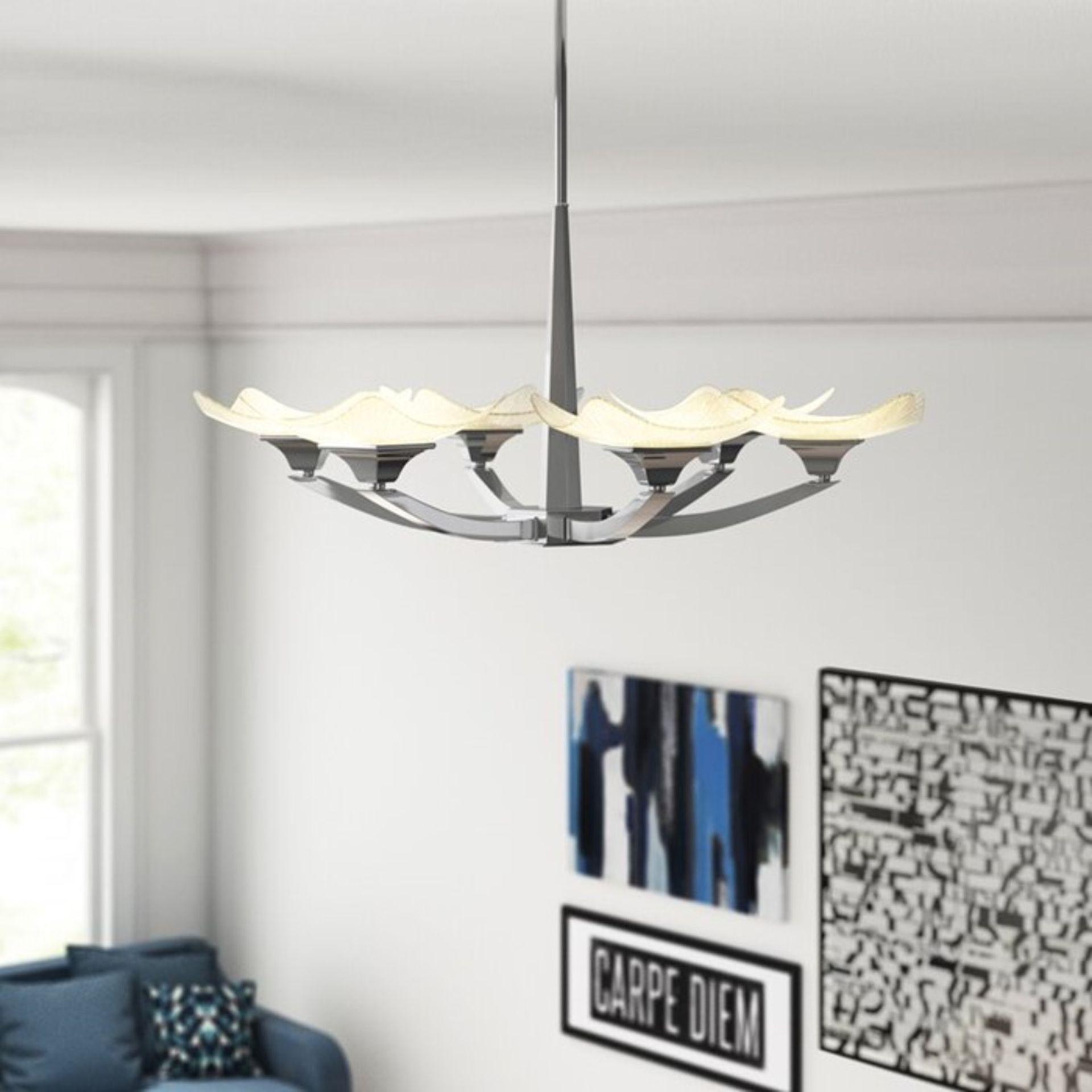 17 Stories, Ayres 6-Light Shaded Chandelier - RRP £133.99 (UEL3322 - 15312/10) 5F