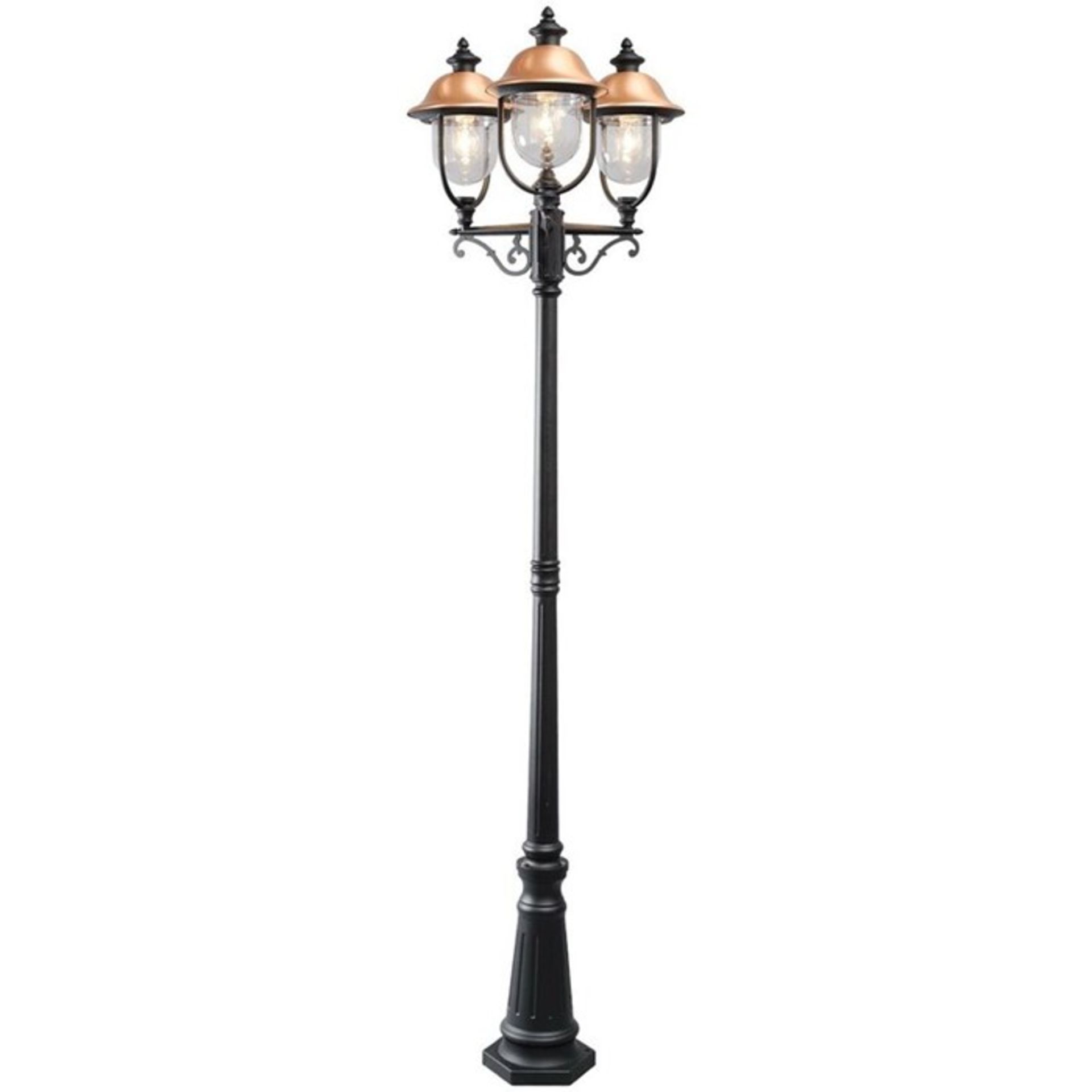 MW Glasberg, Loudoun 3-Light 231cm Post Light - RRP £299.99 (MWHG1448 - 14819/35) 6F