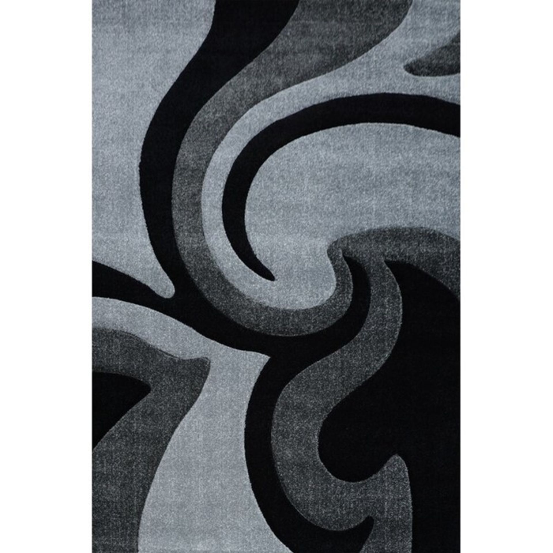 Longweave,Epherus Soft Grey/Black Rug RRP -£47.99 (14006/47 -LOWV2429)