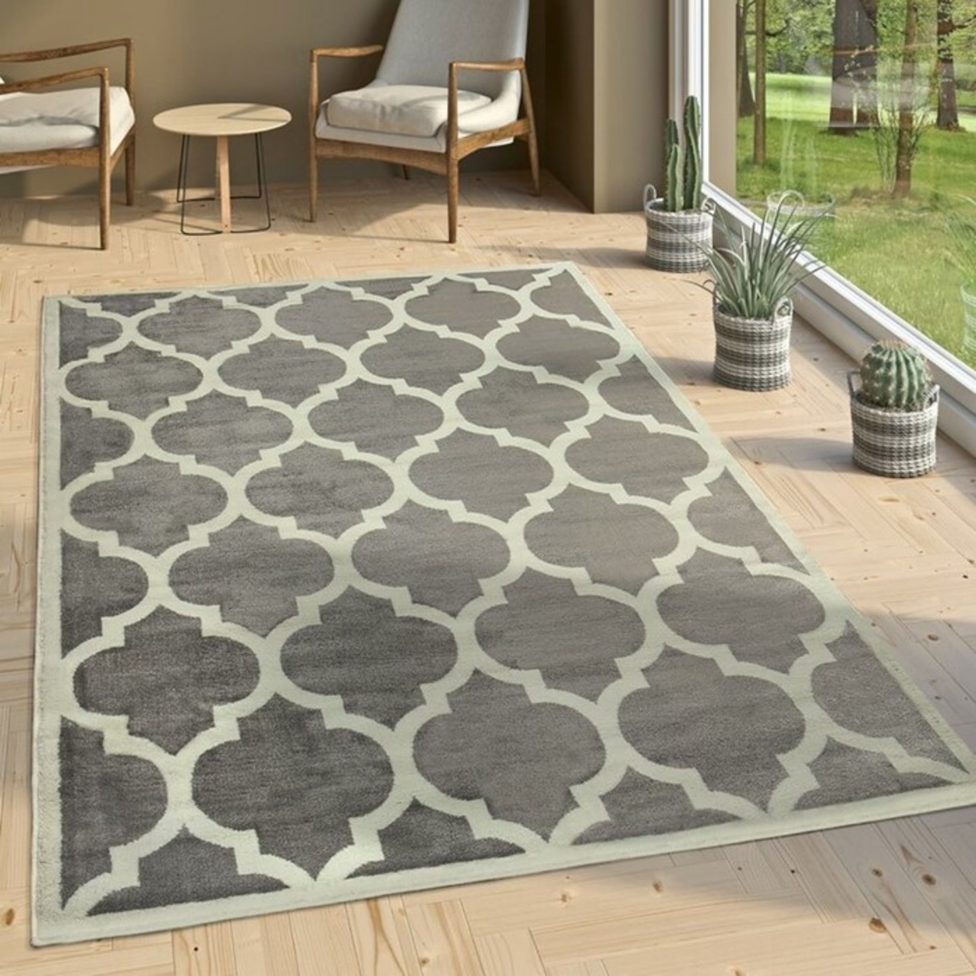 Longweave,Brooklyn Grey Rug RRP -£106.99 (14006/12 -ALAS6808)