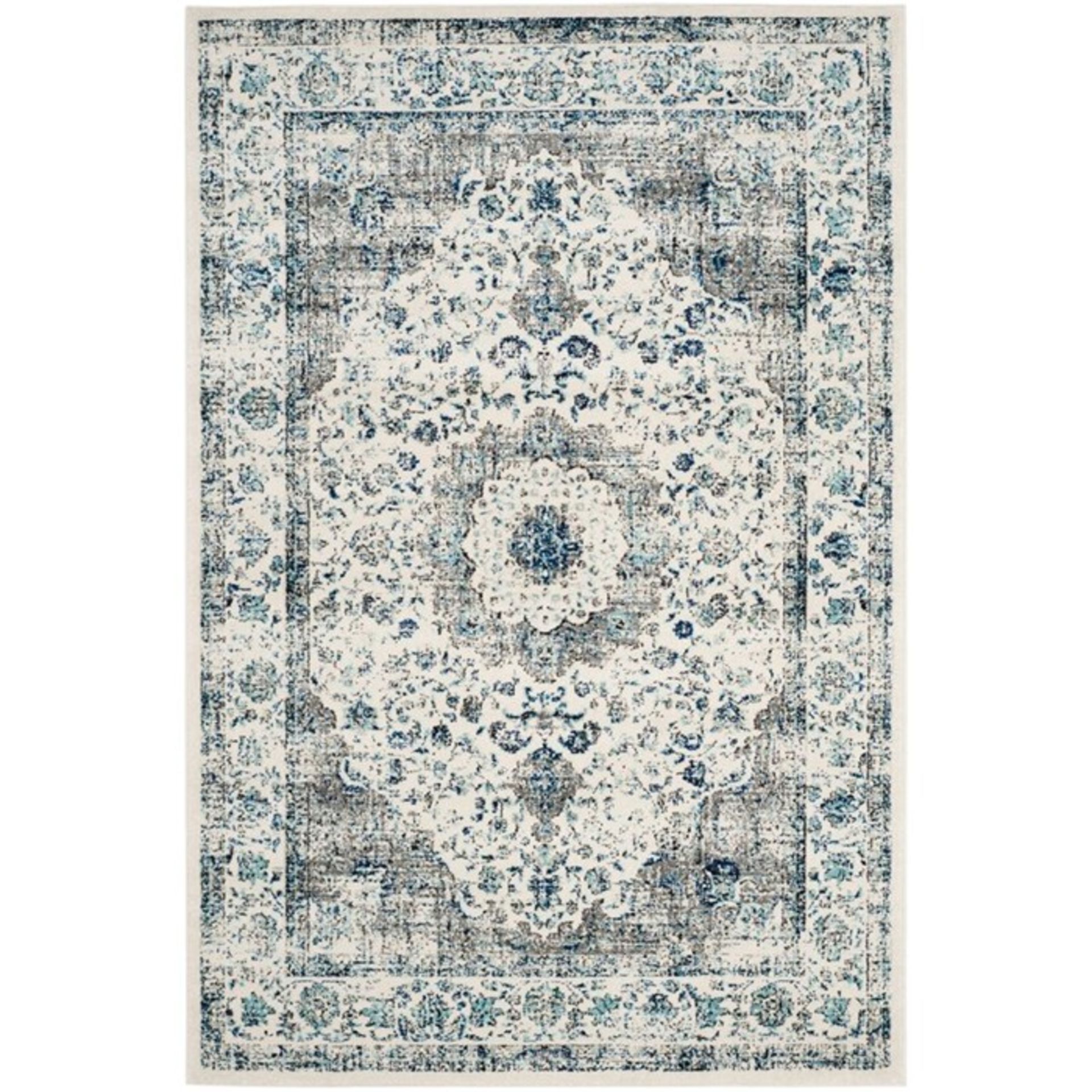 Charlton Home,Riverton Transitional Grey/Ivory Rug RRP -£223.99 (200x300cm)(11989/6 -HVOA2561)