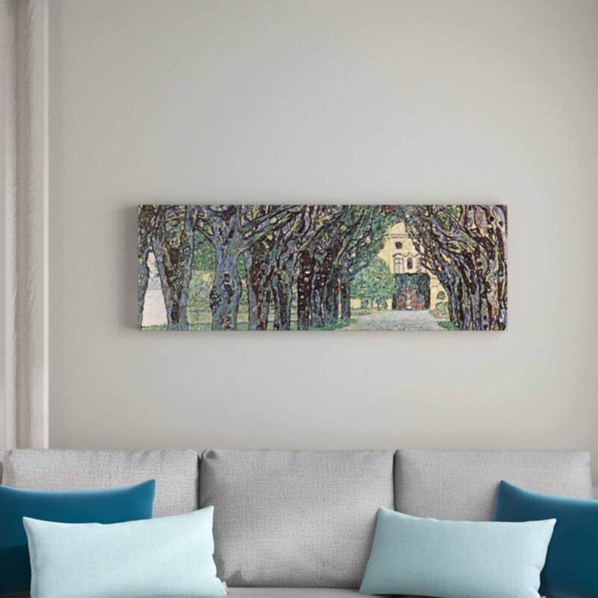 East Urban Home, 'Way to the Park' by Gustav Klimt Framed Oil Painting Print on Canvas - RRP £54.