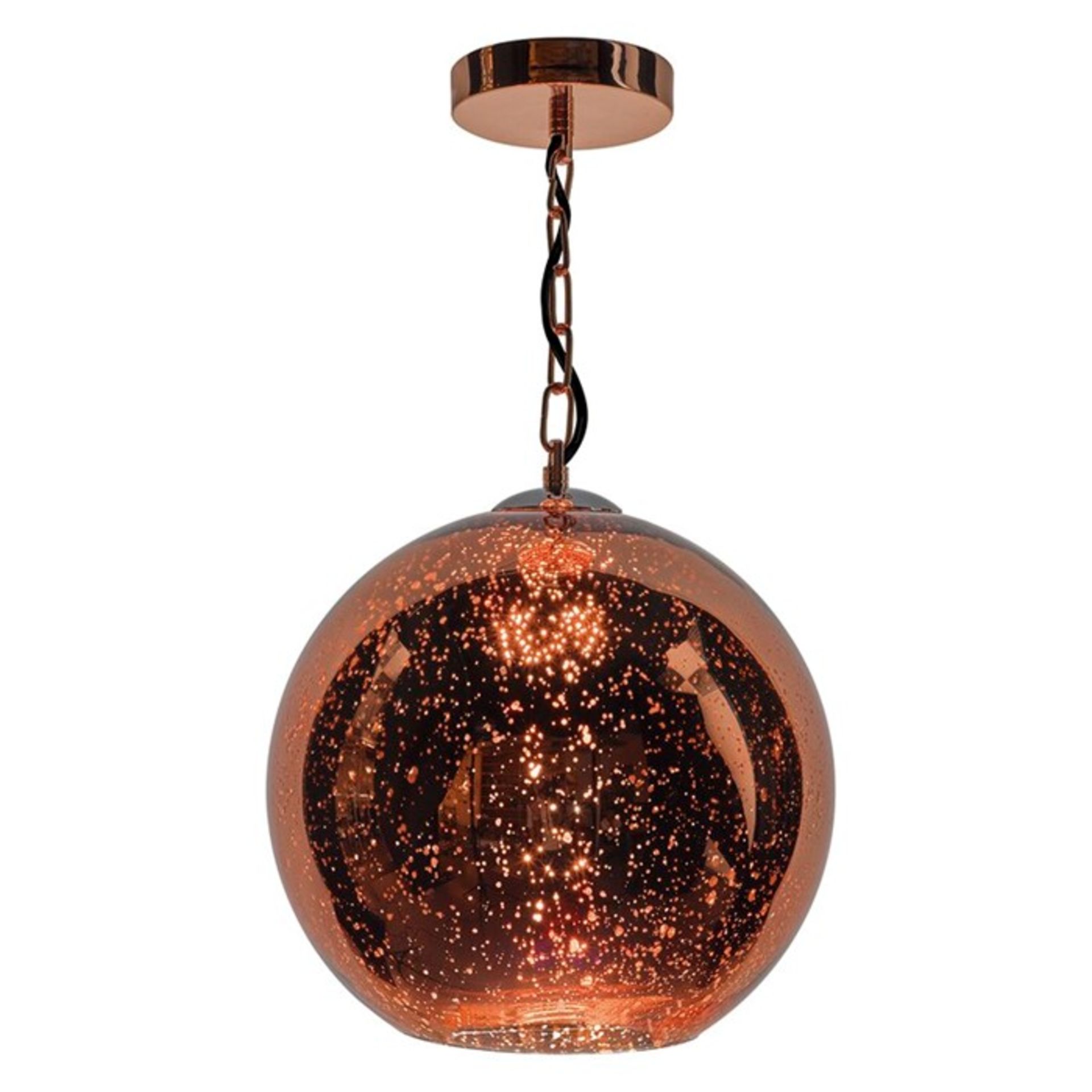 Dar Lighting, Speckle 1-Light Globe Pendant (COPPER) - RRP £81.19 (DLI7330 - 9588/28) 6A