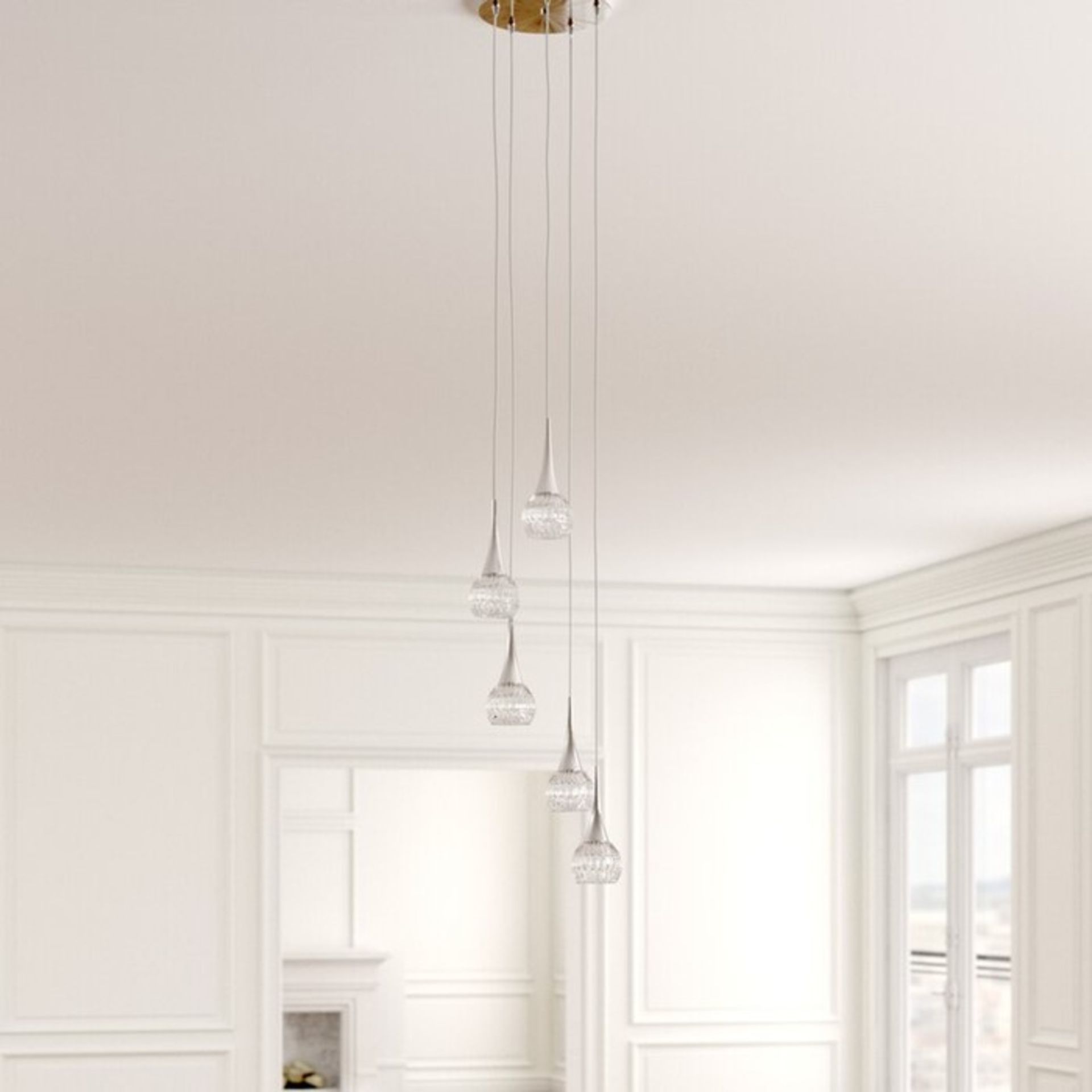 Dar Lighting, Lyall 5-Light Cluster Pendant (CHROME) - RRP £72.62 (DLI7421 - 9531/44) 4C