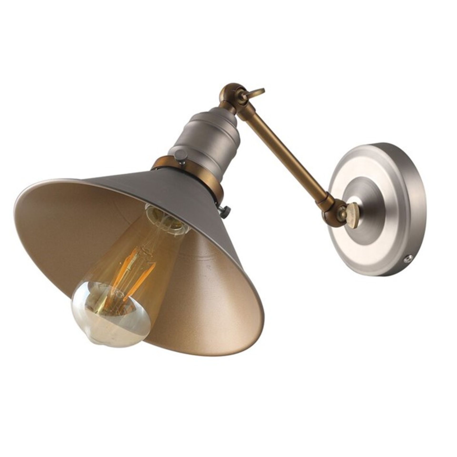 MiniSun, Swing Arm Lamp (PEWTER/CHROME/BRONZE) - RRP £32.99 (MSUN2122 - 9531/15) 4D