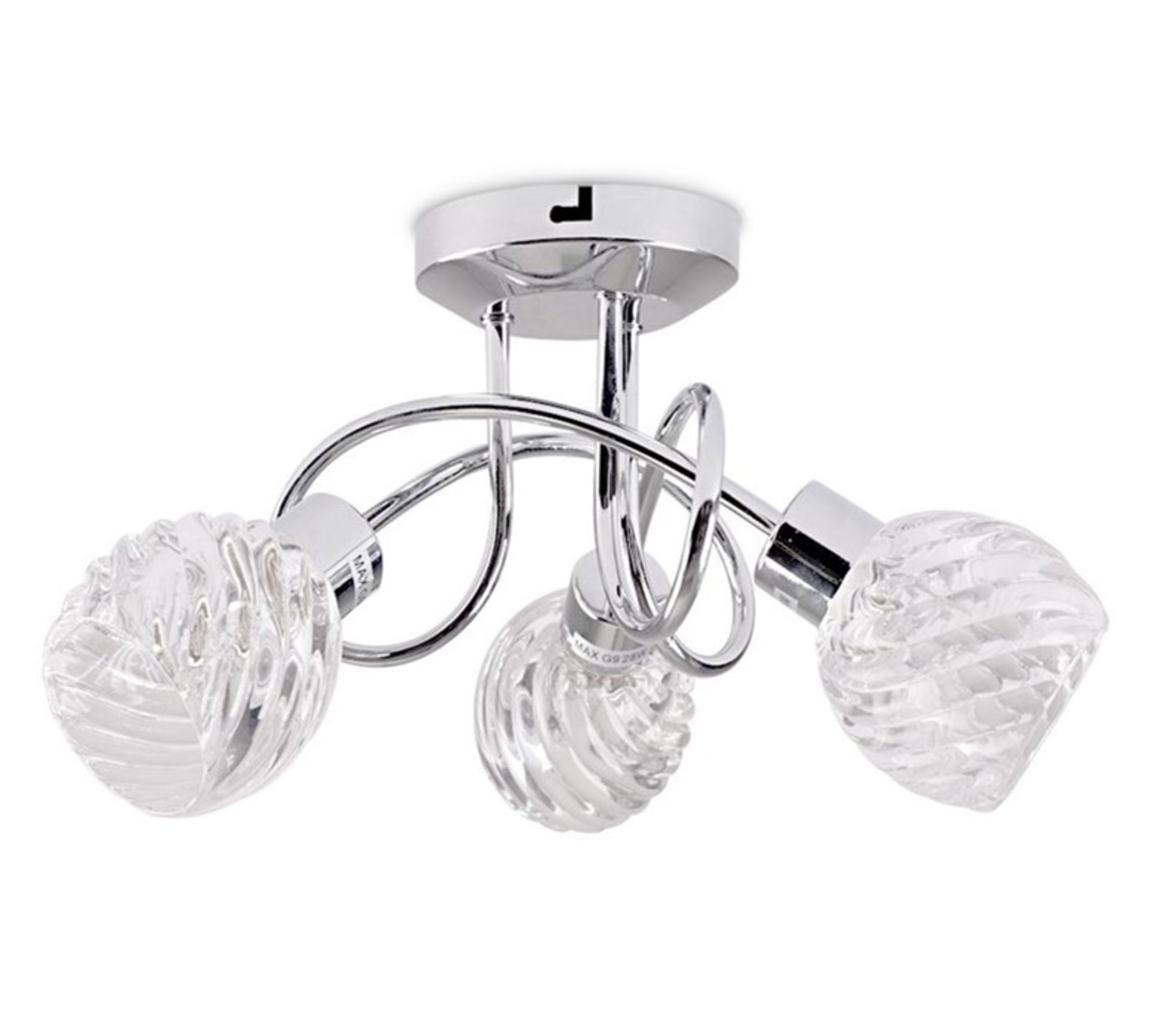 MiniSun, Reyka 3-Light Semi Flush Mount - RRP £20.82 (MSUN3864 - 9531/29) 4D