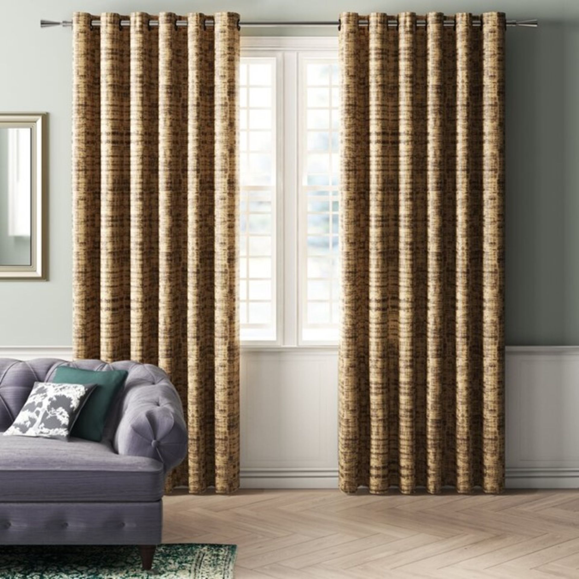 Studio G, Naples Eyelet Room Darkening Curtains(228X228CM)(SMOKE) - RRP £114.99 (GSTU1022 - 13922/2)