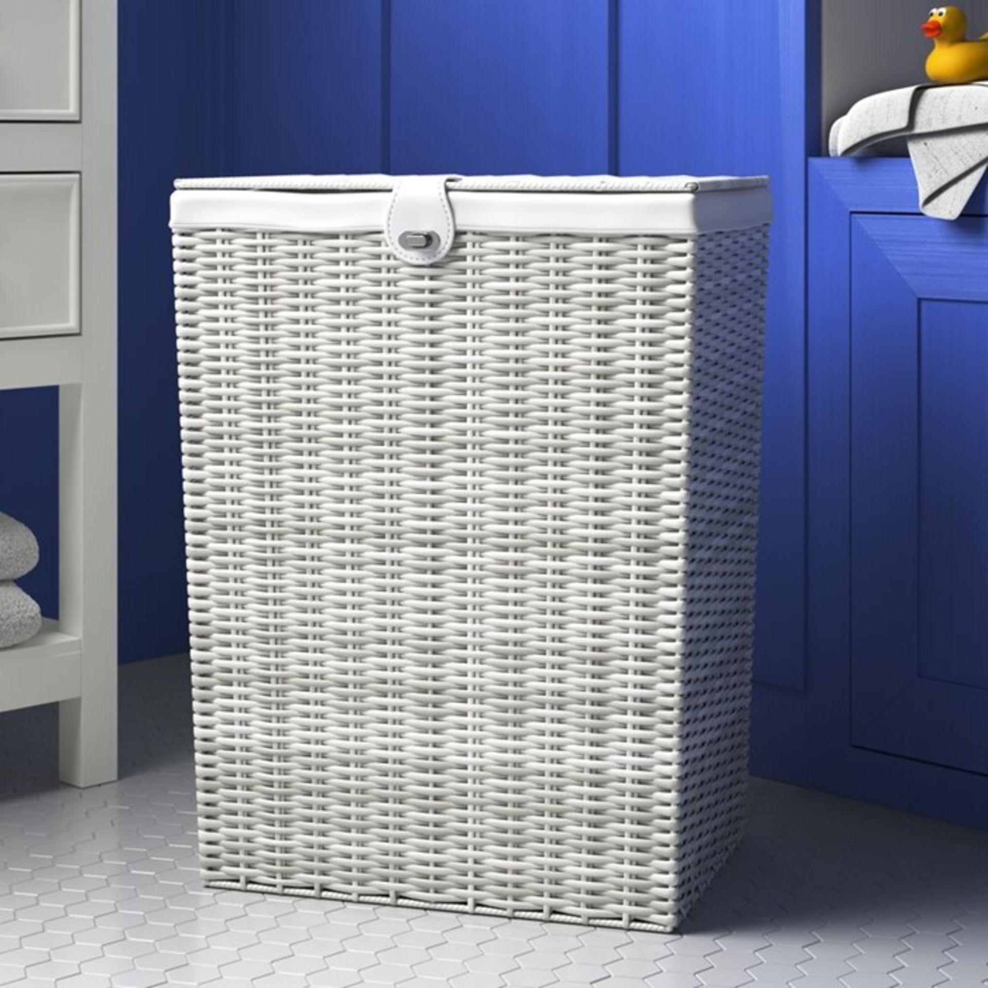 Wayfair Basics™, Laundry Bin (60X45CM)(WHITE) - RRP £20.99 (HOKF2967 - 20819/17) 1C