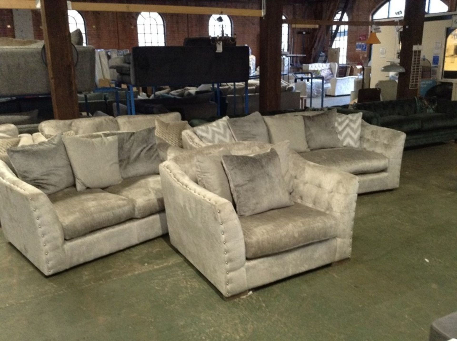 SIKLVER FABRIC SPLIT 4 SEATER SOFA 2 SEATER SOFA A