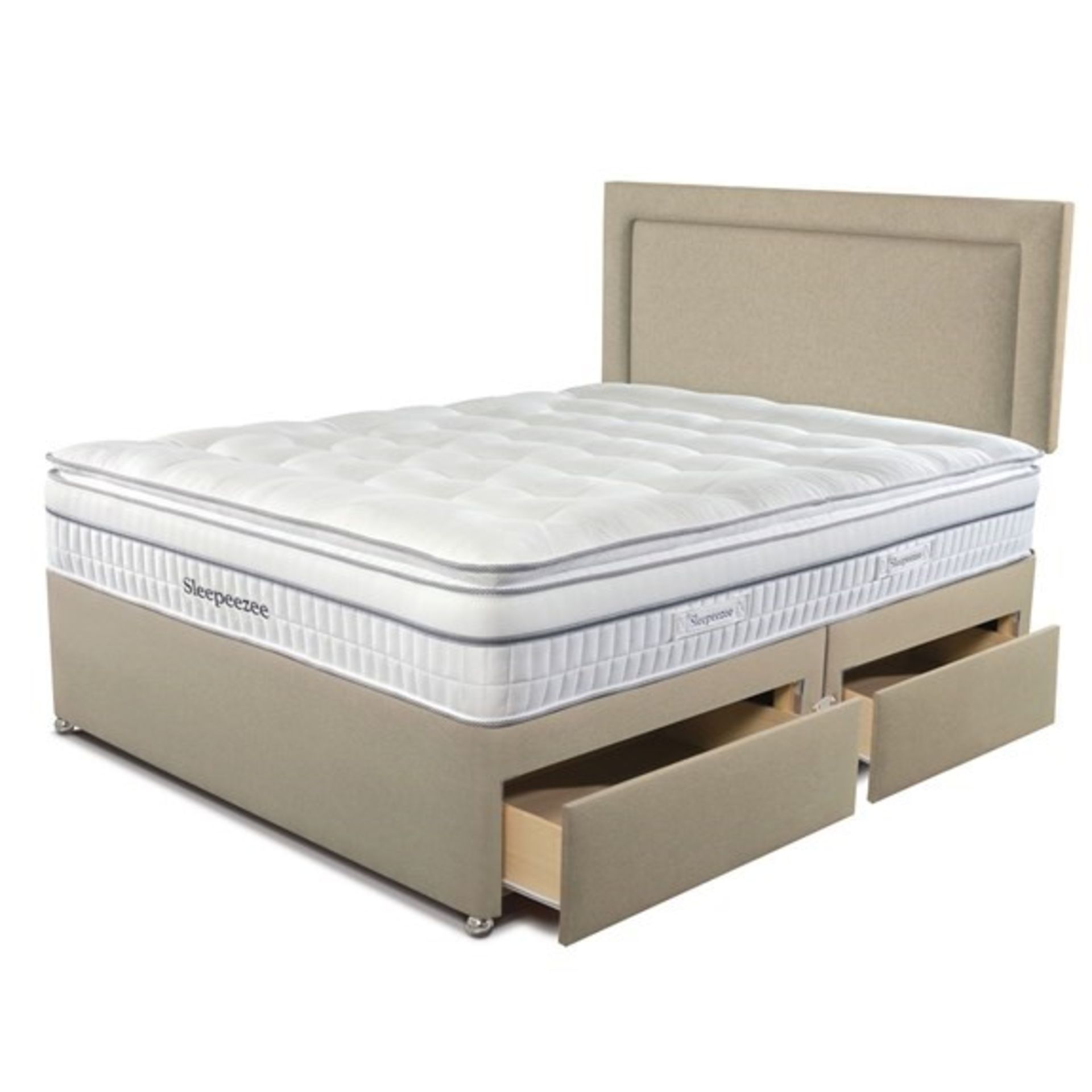 | x1 | 5ft Sleepeezee Ortho 1000 & Wheat 4 Draw Divan Base| RRP £1059 |