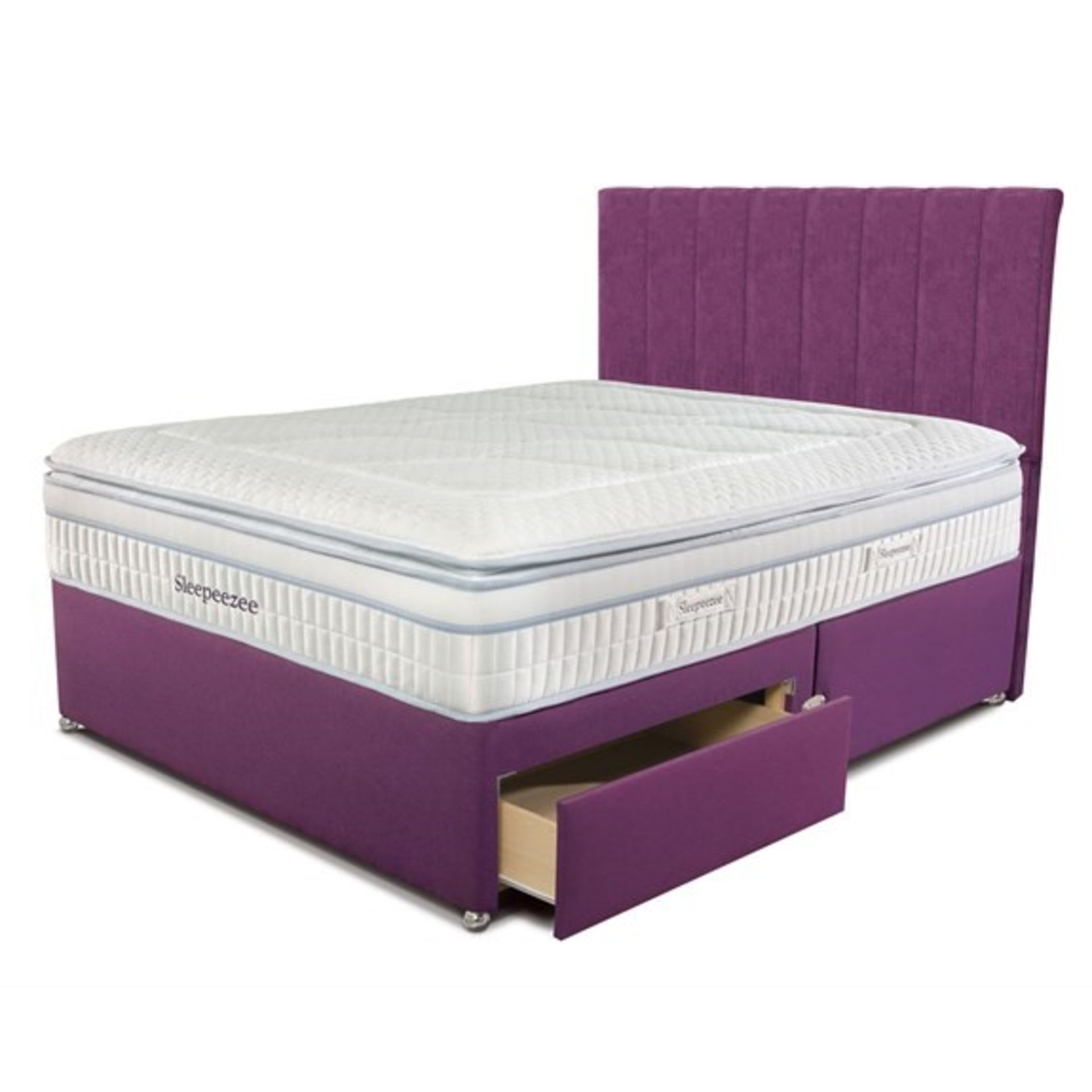 | x1 | 5ft Sleepeezee comfort GEL 2800 & Plum 2 Draw Divan Base & Headboard | RRP £1429 |