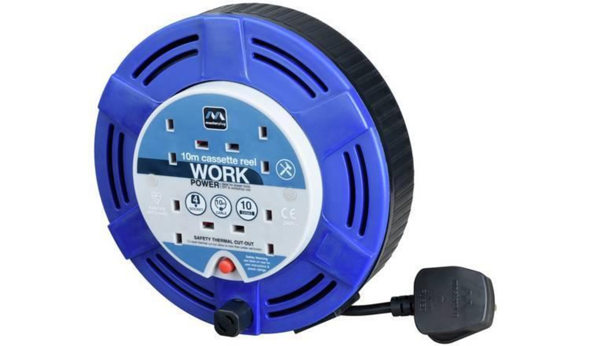 Masterplug 4 Socket Cable Reel - 10m £13.99 RRP