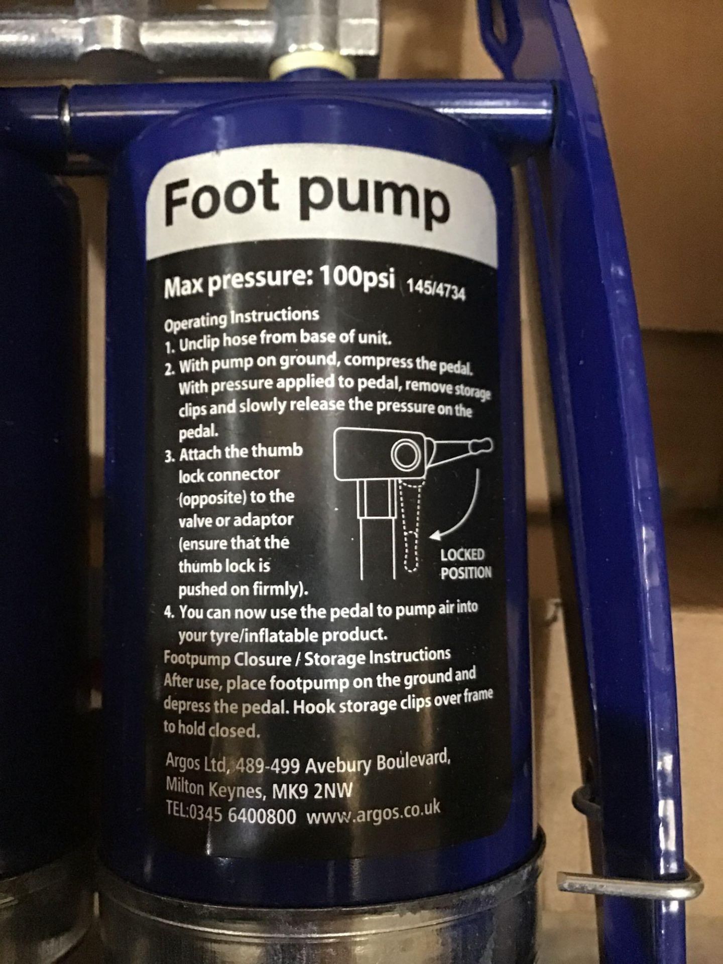 Foot Pump Max Pressure: 100psi - £10.00 RRP - Image 4 of 5