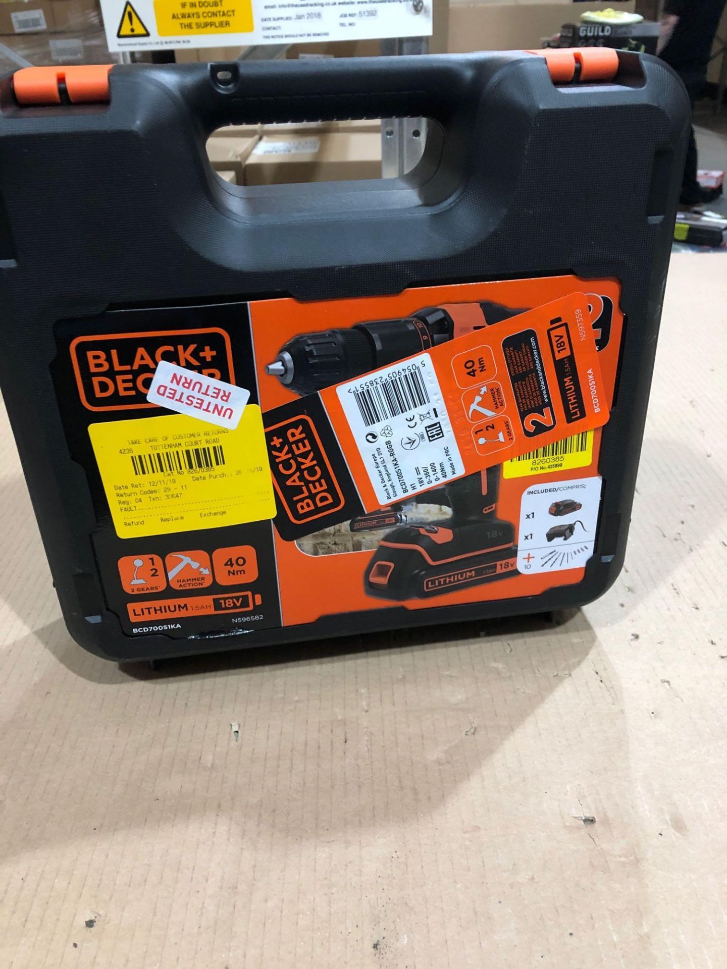 Black + Decker BCD700S1KA Hammer Drill with Battery - 18V £50.00 RRP - Image 6 of 8