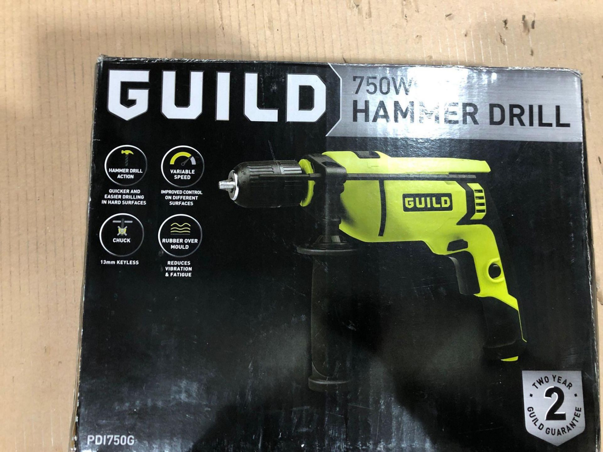 Guild 13mm Keyless High Power Corded Hammer Drill – 750W PDI750G 464/3896 £30.00 RRP - Image 2 of 5