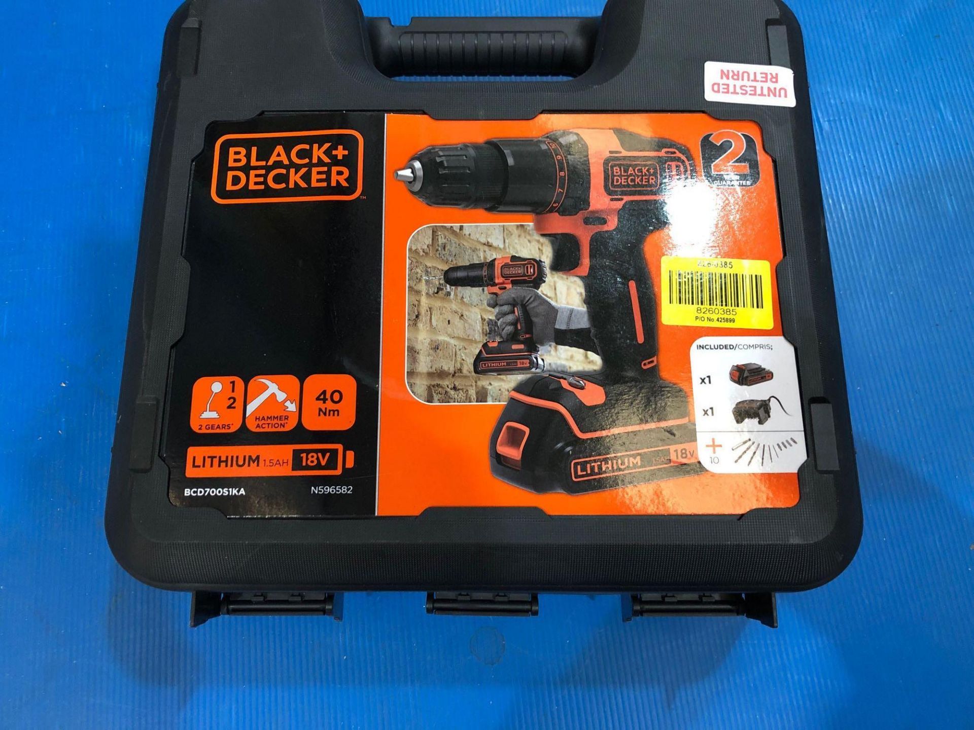 Black + Decker Cordless Hammer Drill with Battery - 18V, £50.00 RRP - Image 2 of 6