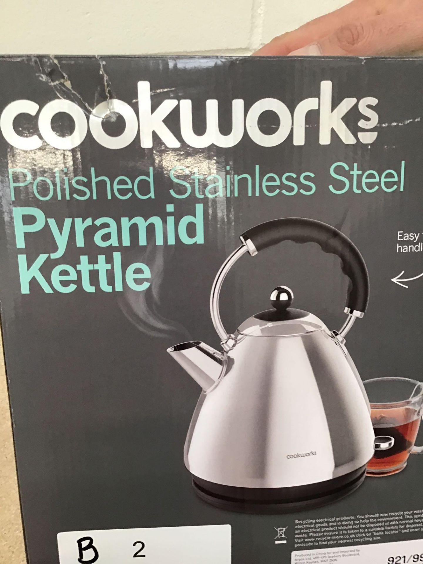 Cookworks Pyramid Kettle - Stainless Steel, £29.99 RRP - Image 5 of 6