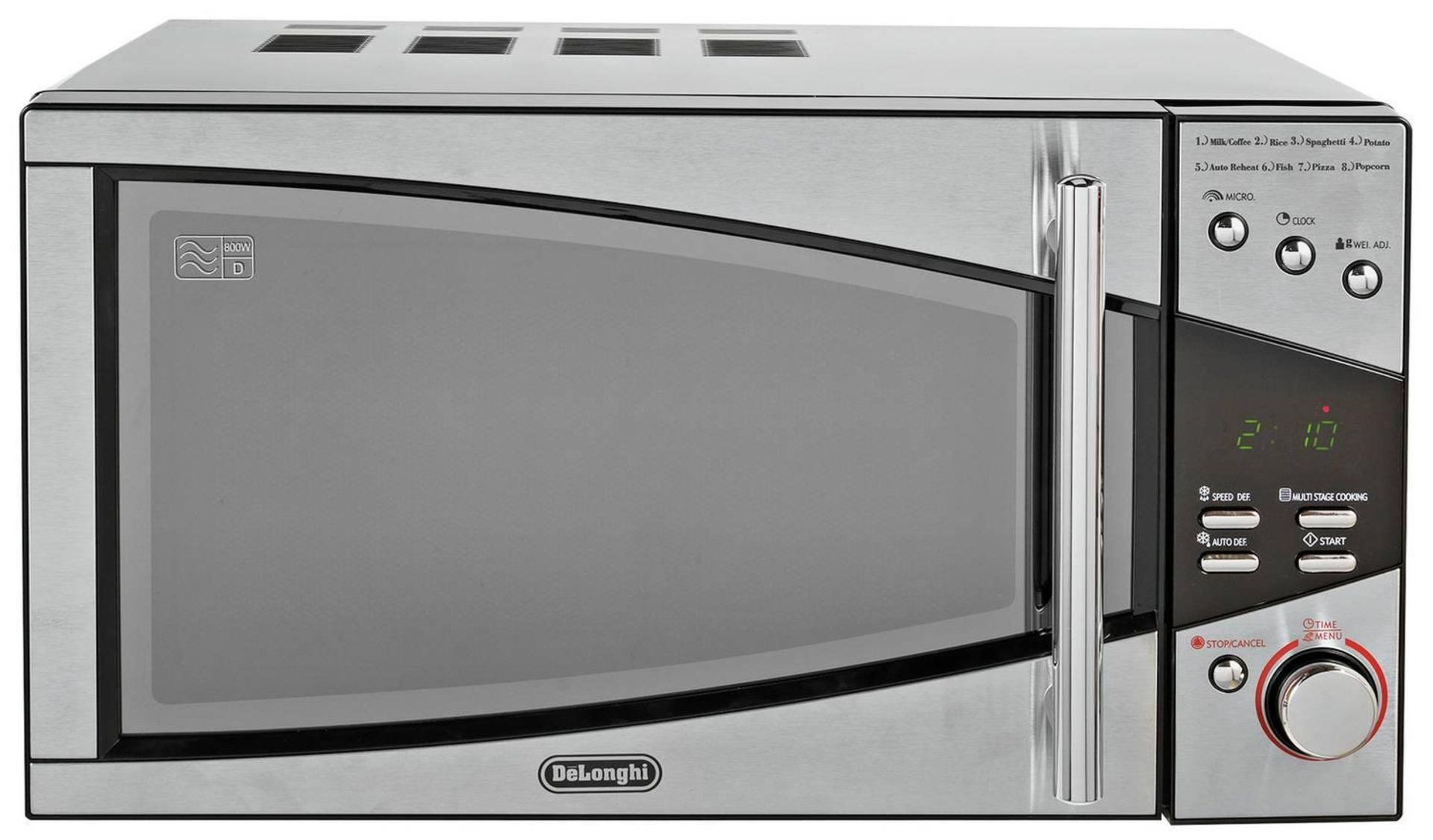 De'Longhi 800W Standard Microwave P80T5A - Black and Silver, £64.99 RRP