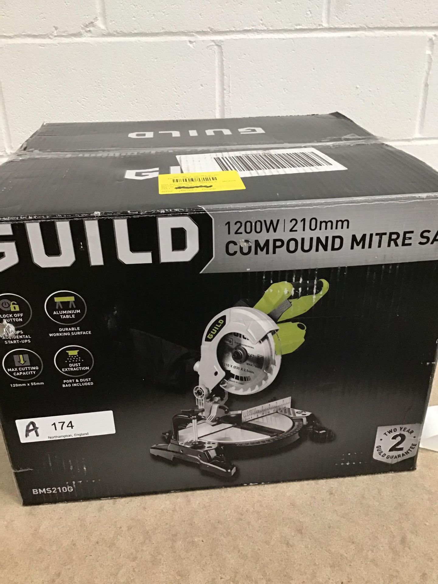 Guild 210mm Compound Mitre Saw - 1200W 459/8707 £70.00 RRP - Image 2 of 5