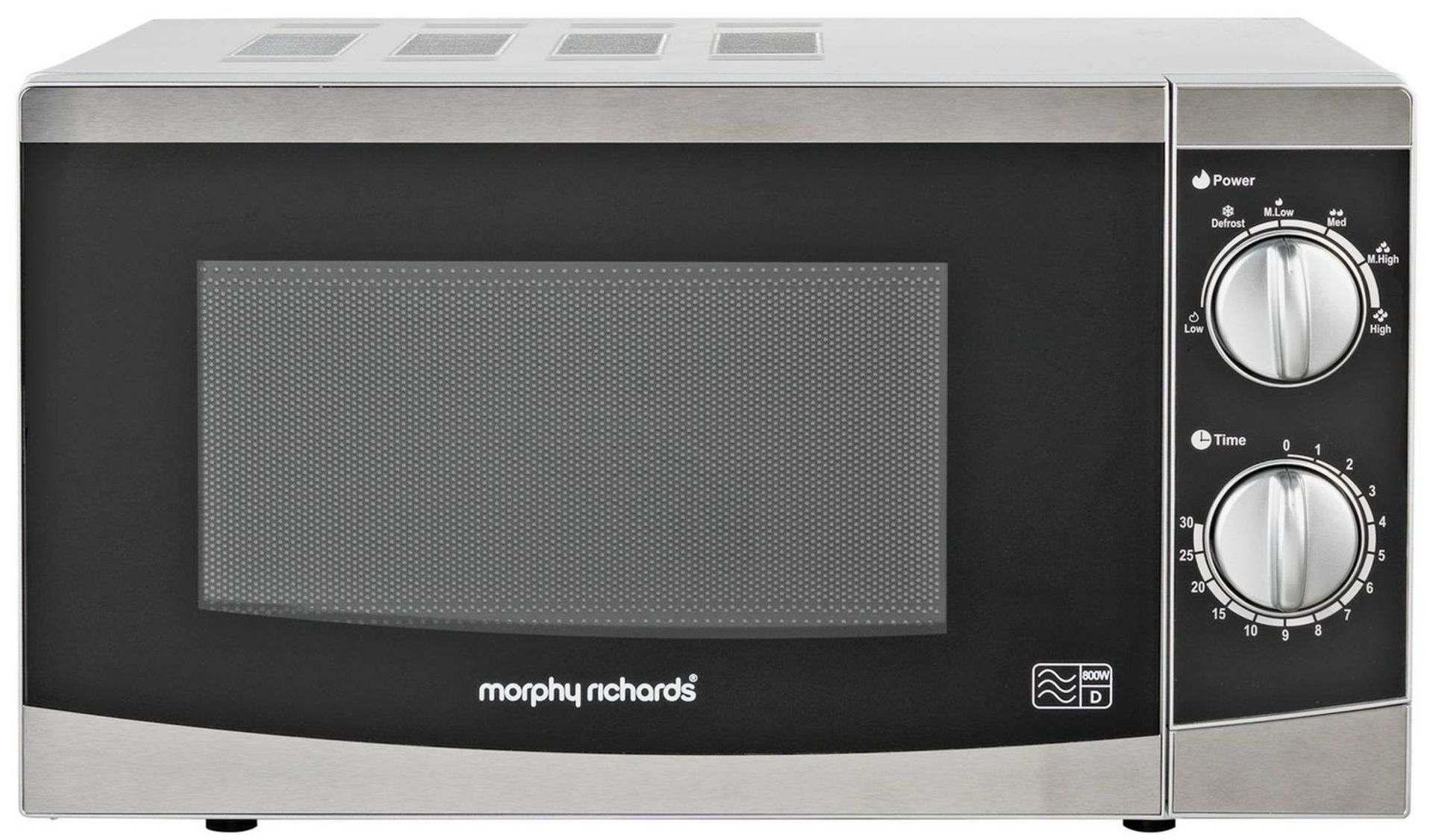 Morphy Richards 800W Standard Microwave MM82 - Silver, £64.99 RRP