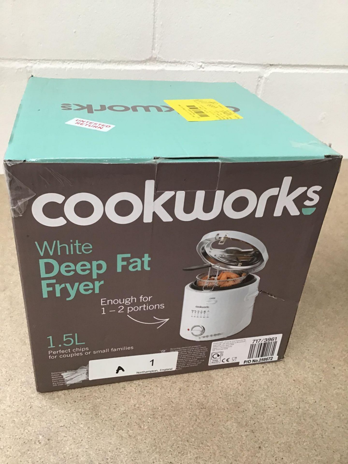 Cookworks 1.5L Deep Fat Fryer - White, £14.99 RRP - Image 2 of 5