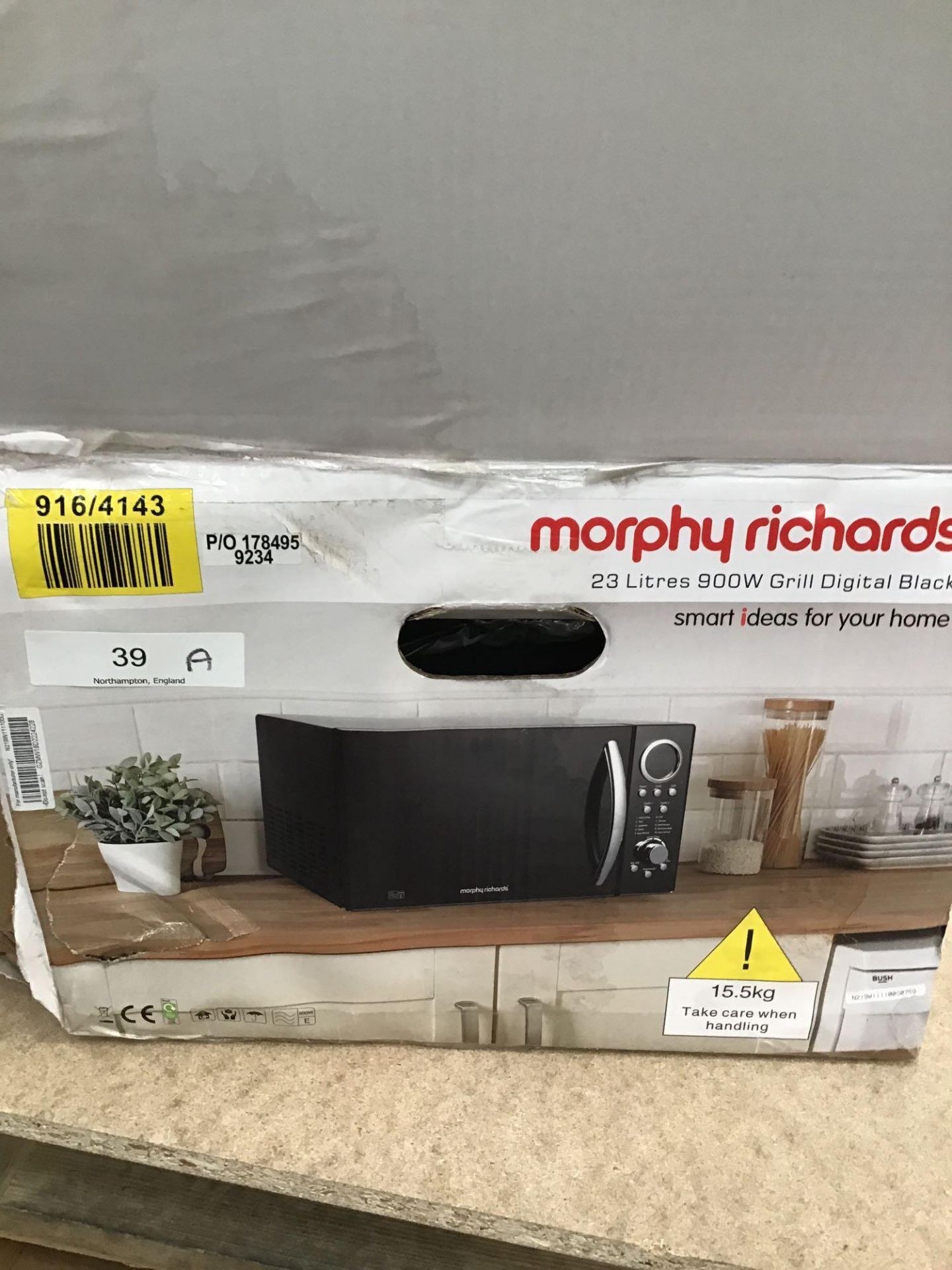 Morphy Richards 900W Standard Microwave P90D23EL-B8 - Black - Image 3 of 5