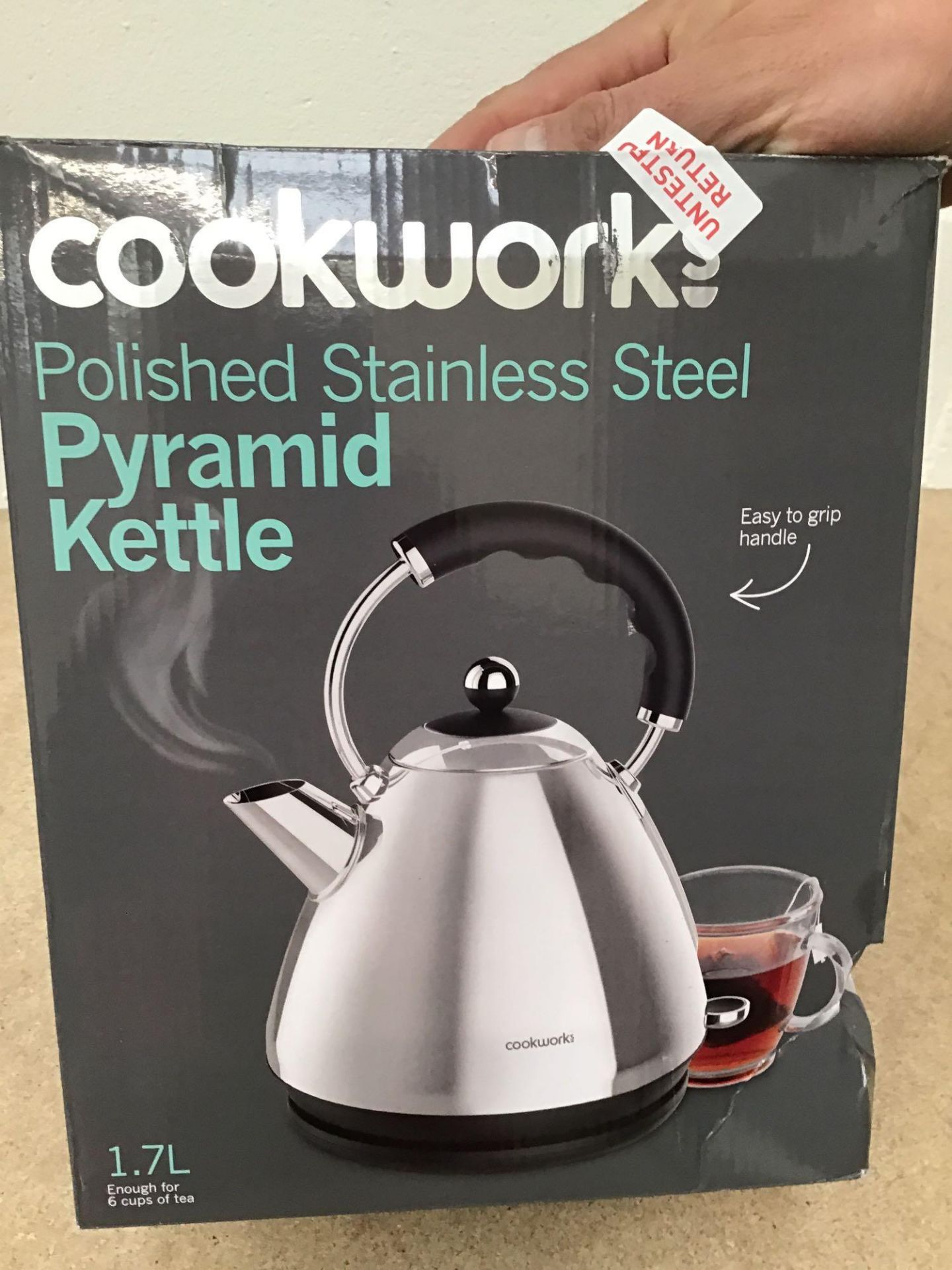 Cookworks Pyramid Kettle - Stainless Steel, £29.99 RRP - Image 3 of 6