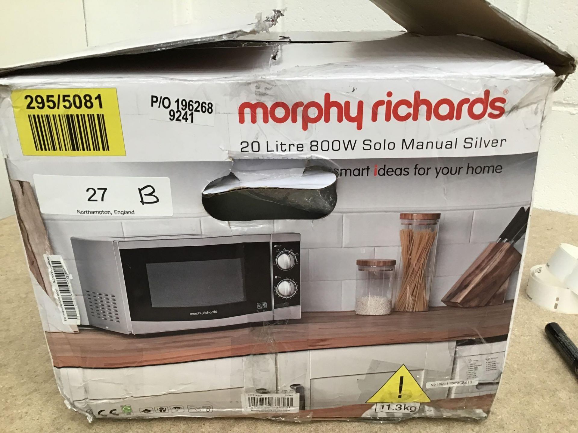 Morphy Richards 800W Standard Microwave MM82 - Silver, £64.99 RRP - Image 4 of 5