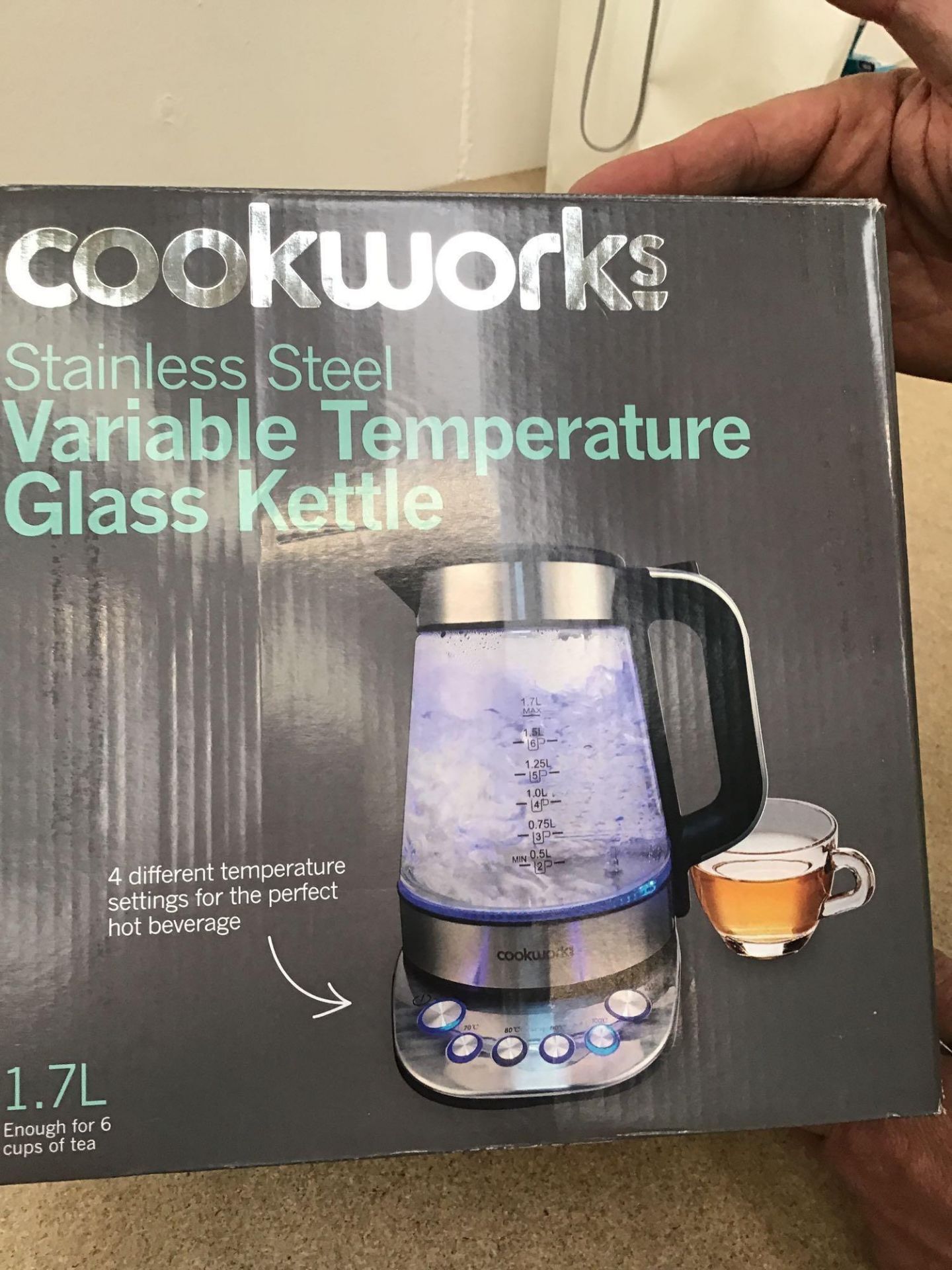 Cookworks Variable Temperature Kettle - Stainless Steel, £39.99 RRP - Image 3 of 6