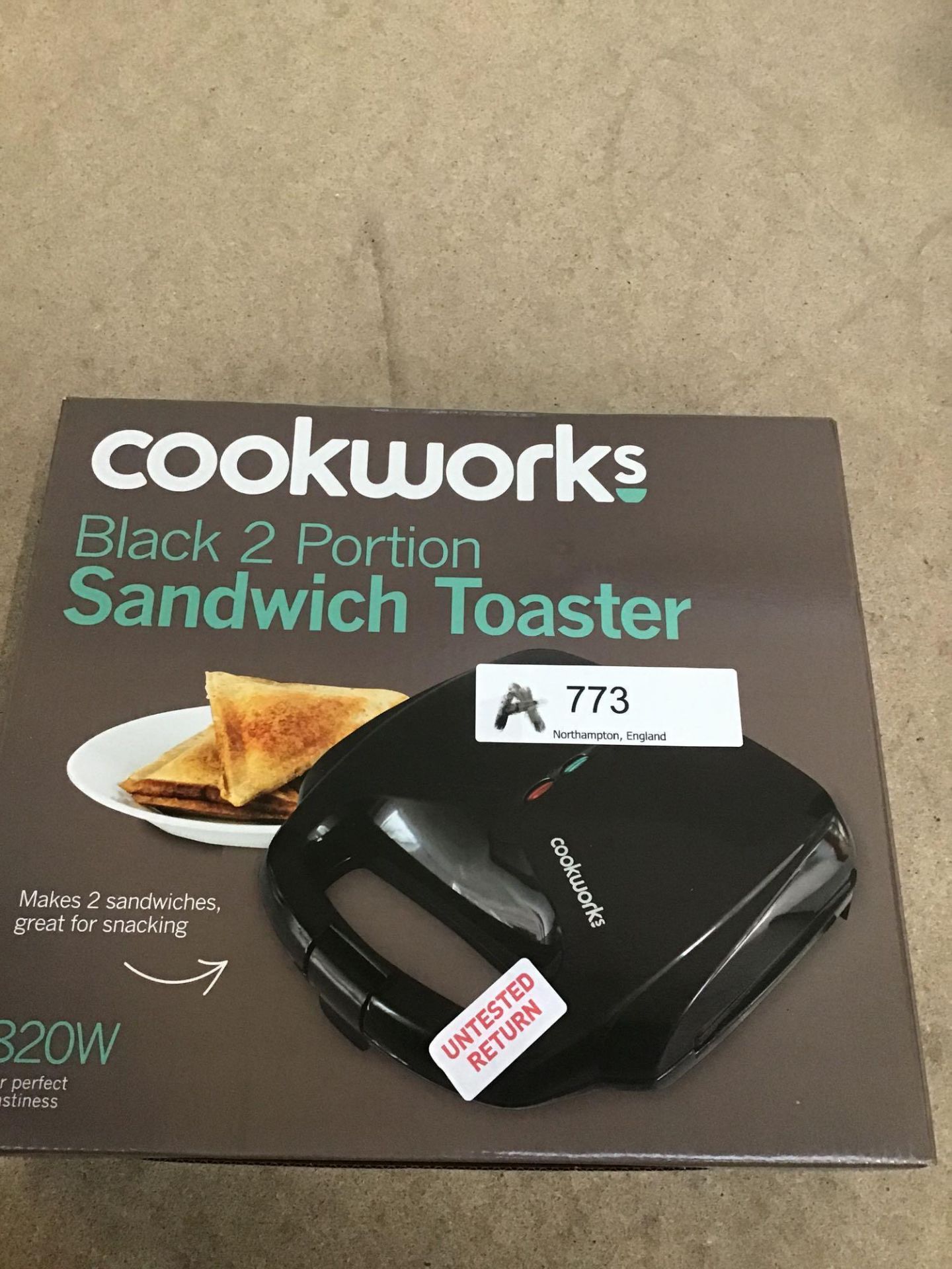 Cookworks 2 Portion Sandwich Toaster - Black - £11.99 RRP - Image 3 of 5