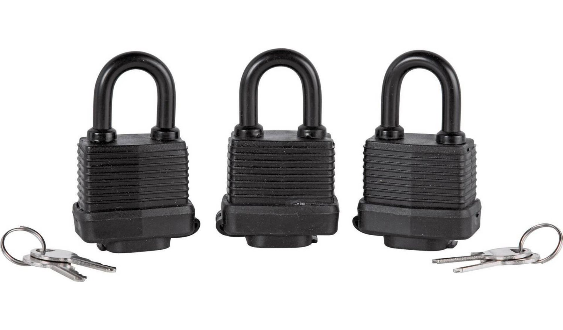 Challenge 3 Piece Weatherproof Padlocks Set, £12.00 RRP