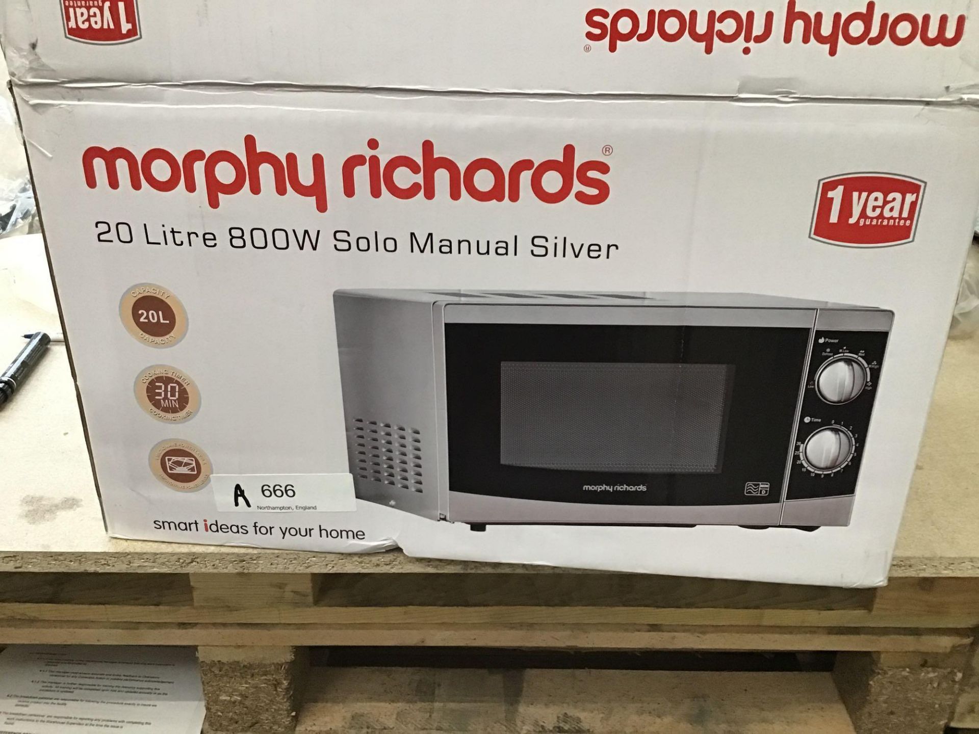 Morphy Richards 800W Standard Microwave MM82 - Silver, £64.99 RRP - Image 6 of 7