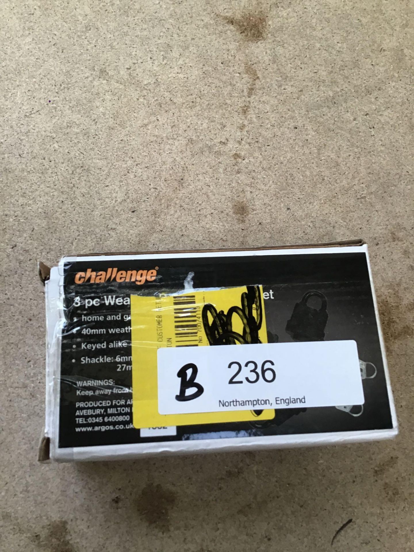 Challenge 3 Piece Weatherproof Padlocks Set, £12.00 RRP - Image 5 of 5