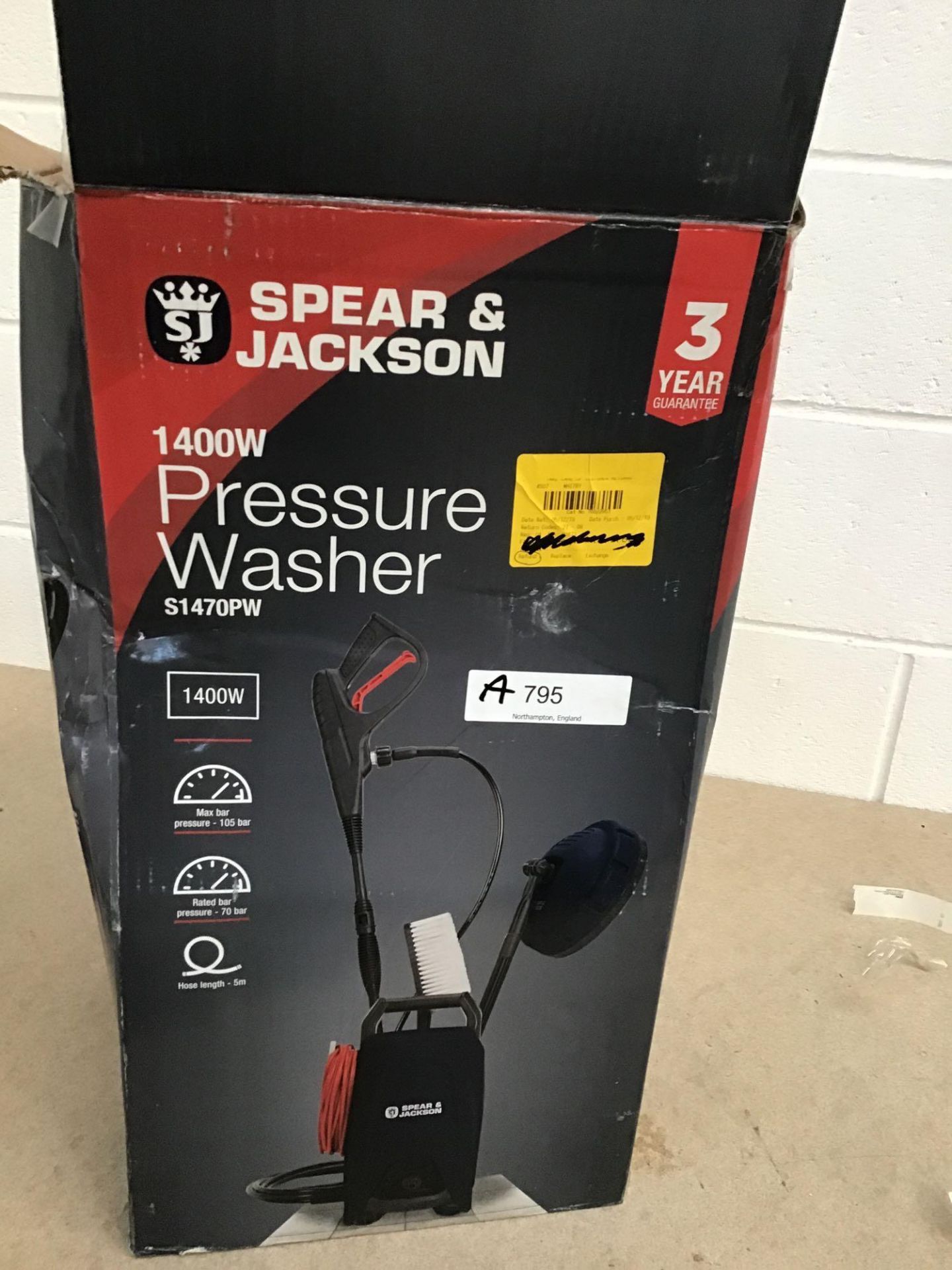 Spear & Jackson Pressure Washer - 1400W - £70.00 RRP - Image 2 of 6