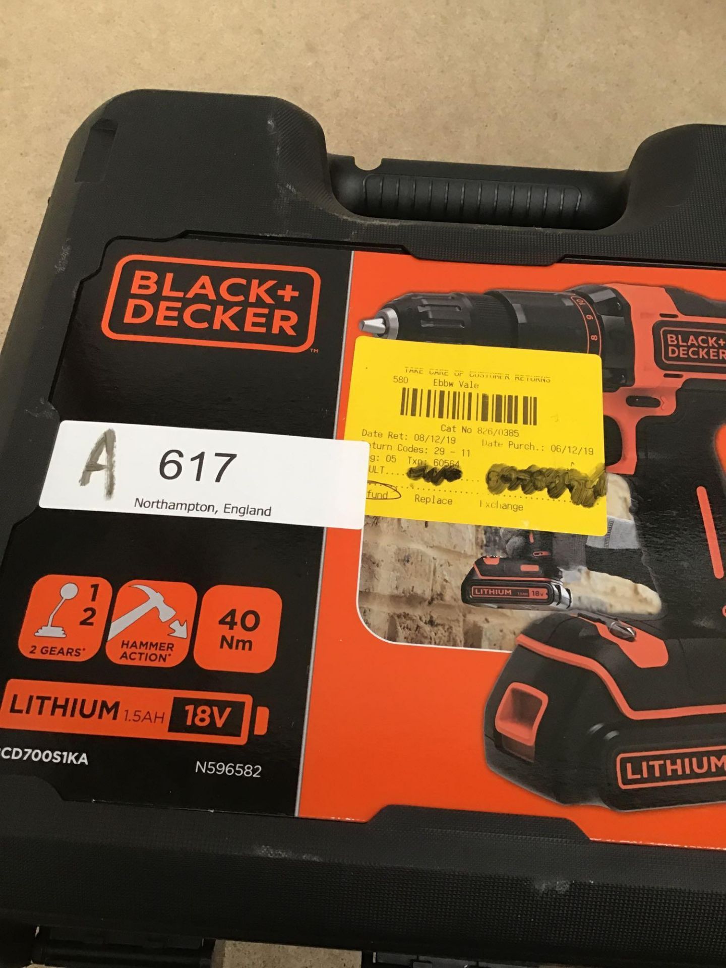 Black + Decker BCD700S1KA Hammer Drill with Battery - 18V - £50.00 RRP - Image 5 of 5