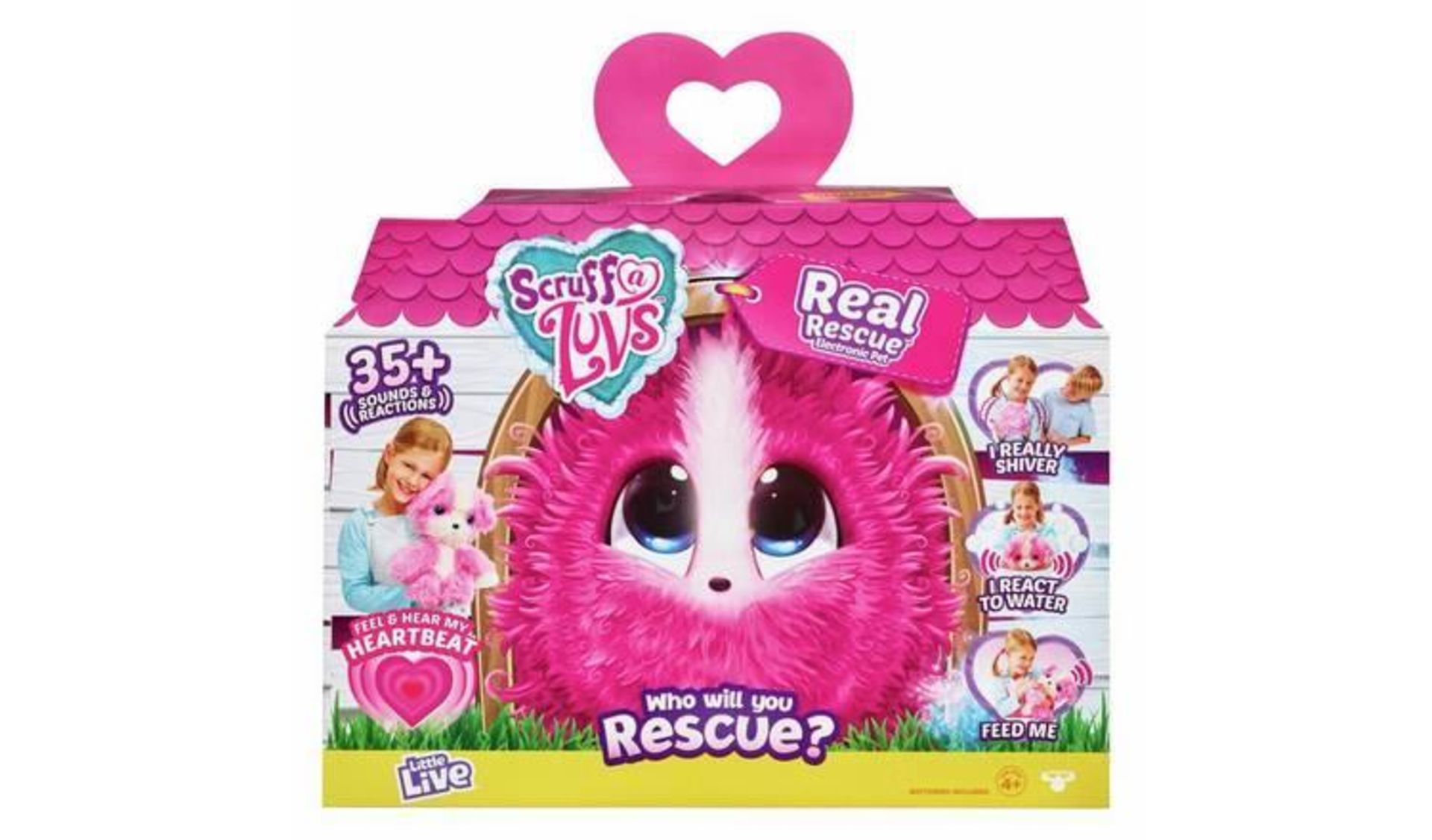 Scruff a Luvs Real Rescue - Surprise Interactive Pet - Pink 137/4436 £30.00 RRP